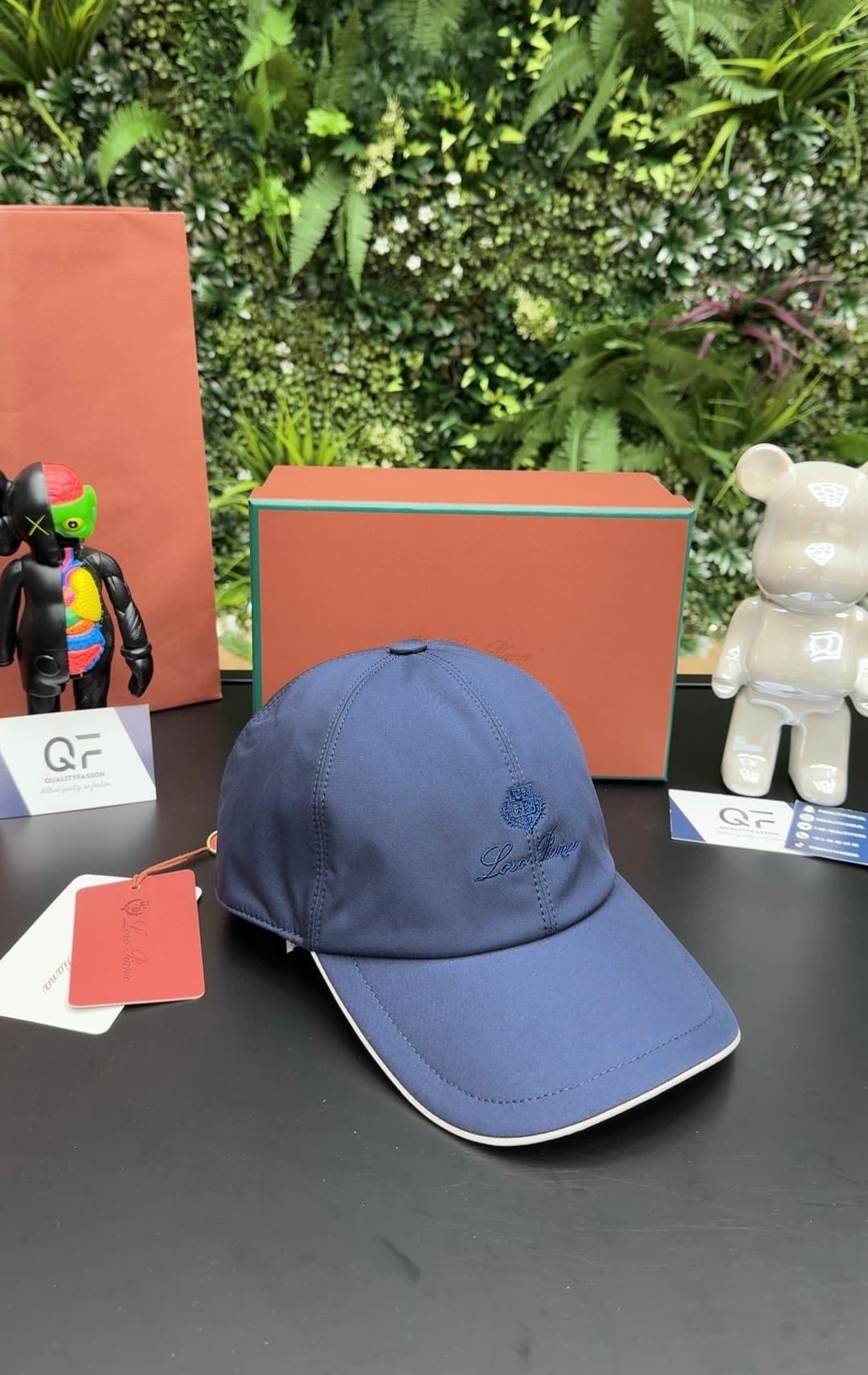 Loro Piana Logo Baseball Cap Navy Blue