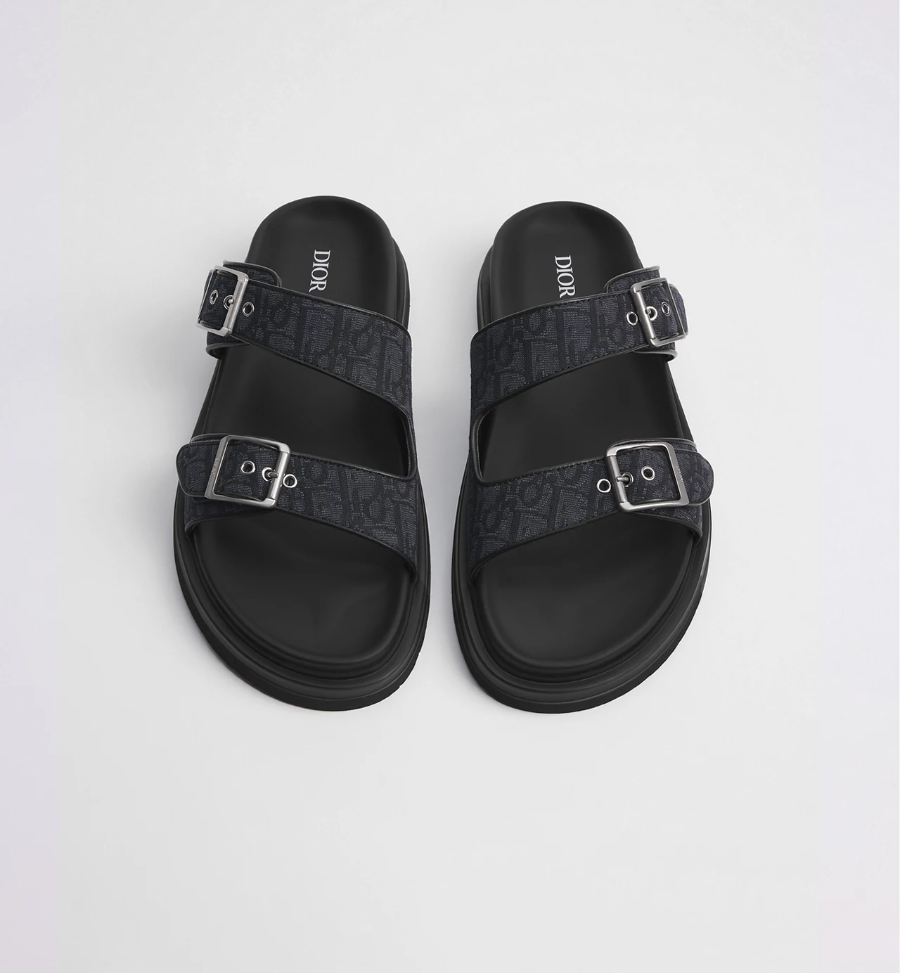 Dior Oblique Aqua Sandal Black - Image 2