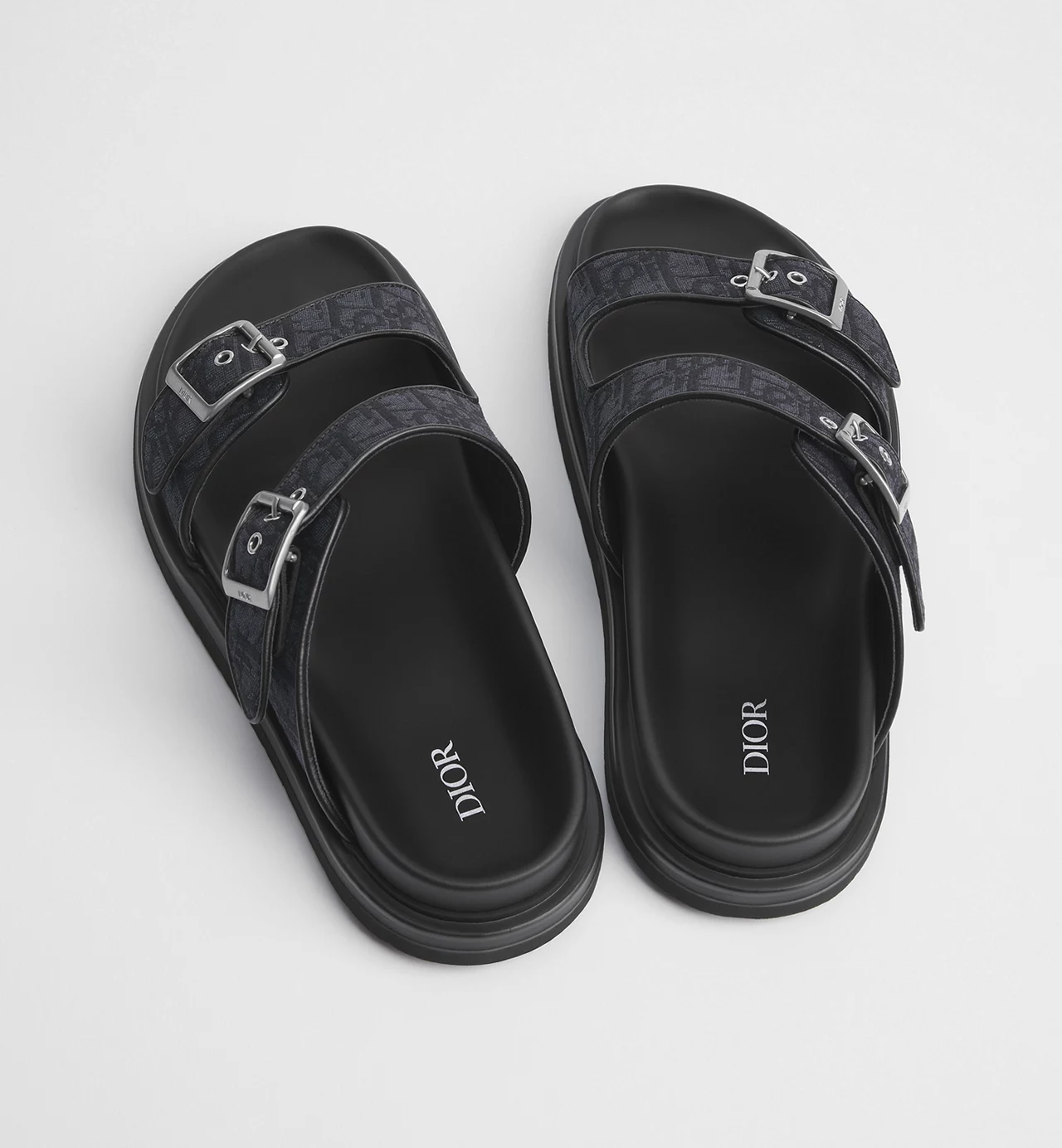 Dior Oblique Aqua Sandal Black - Image 3