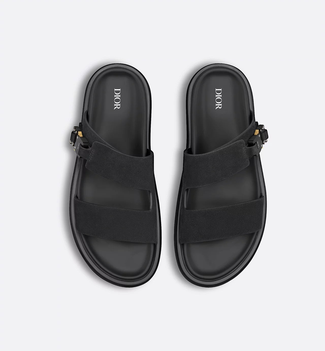 Dior Oblique Aqua Sandal Suède Black - Image 2