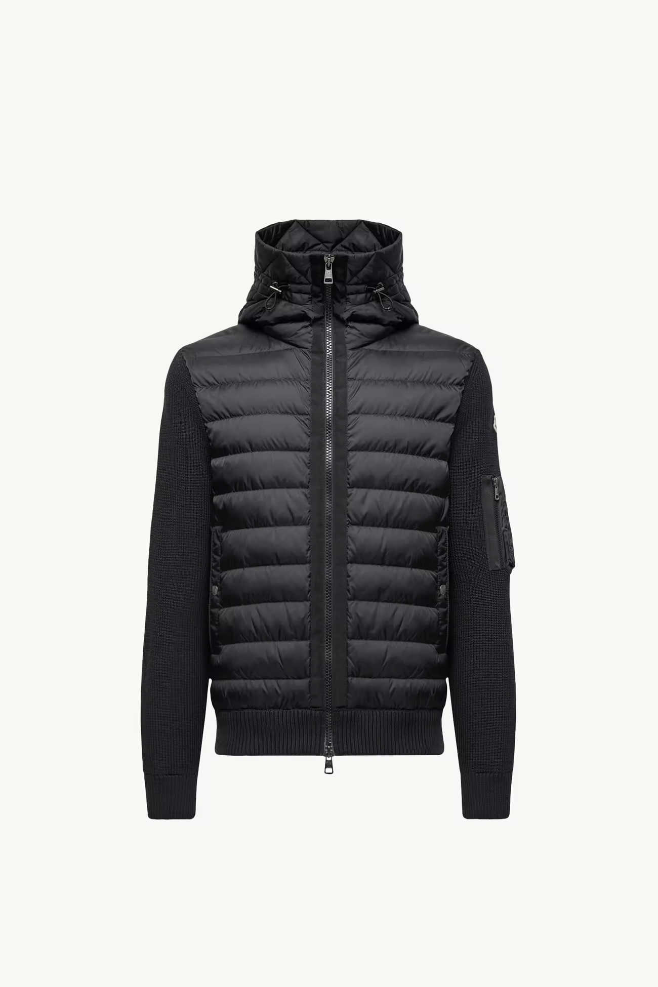 Moncler Padded Zip-Up Cardigan Black - Image 1