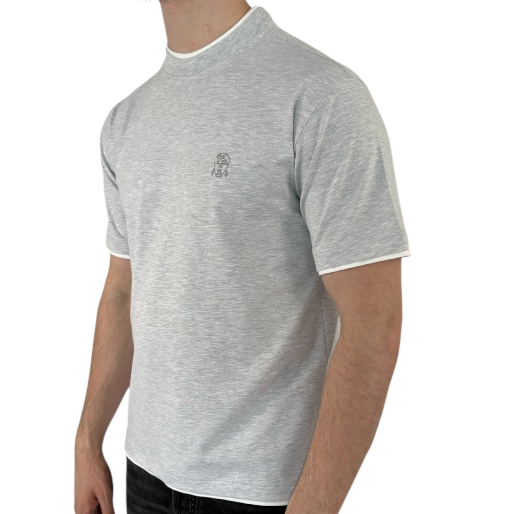 Brunello Cucinelli T-shirt Cotton Grey - Image 2