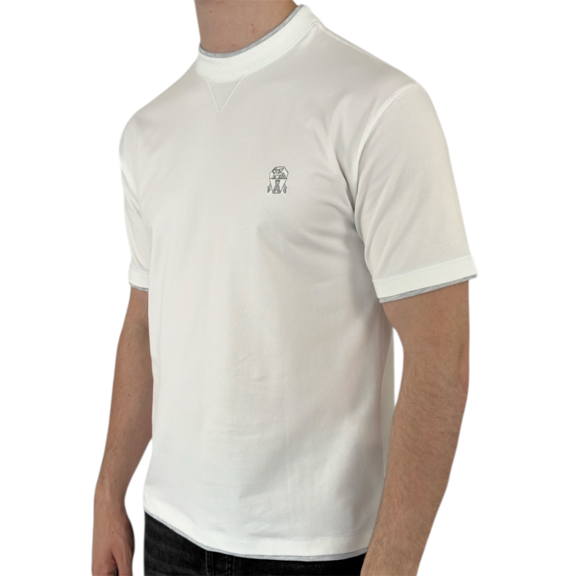 Brunello Cucinelli T-shirt Cotton White - Image 2