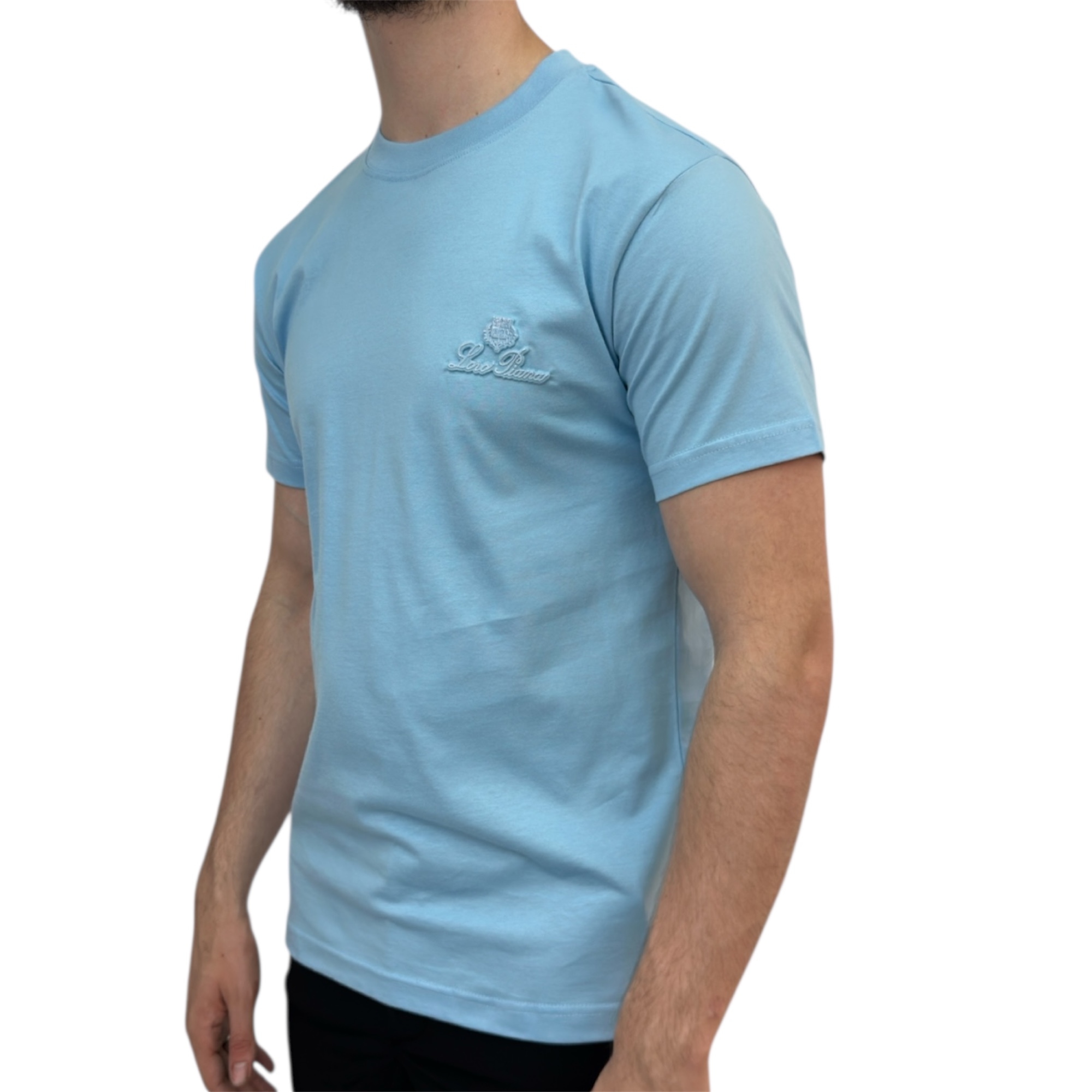 Loro Piana T-shirt Cotton Blue - Image 2