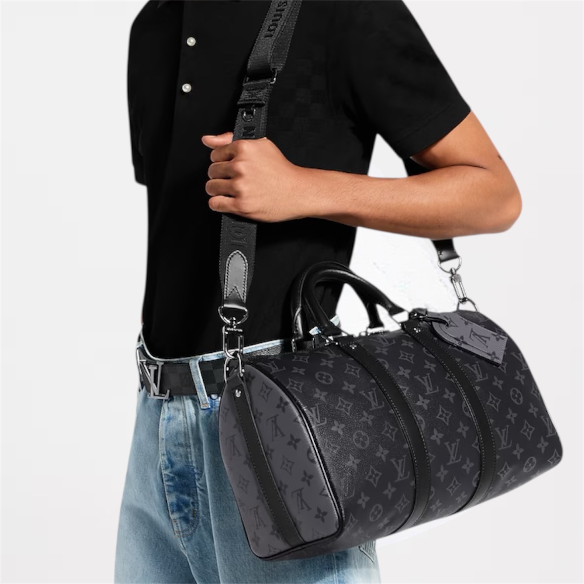 Louis Vuitton Keepall Bandoulière 35 Grey - Image 6