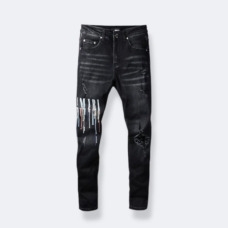 Amiri Jeans Paint Drop Black