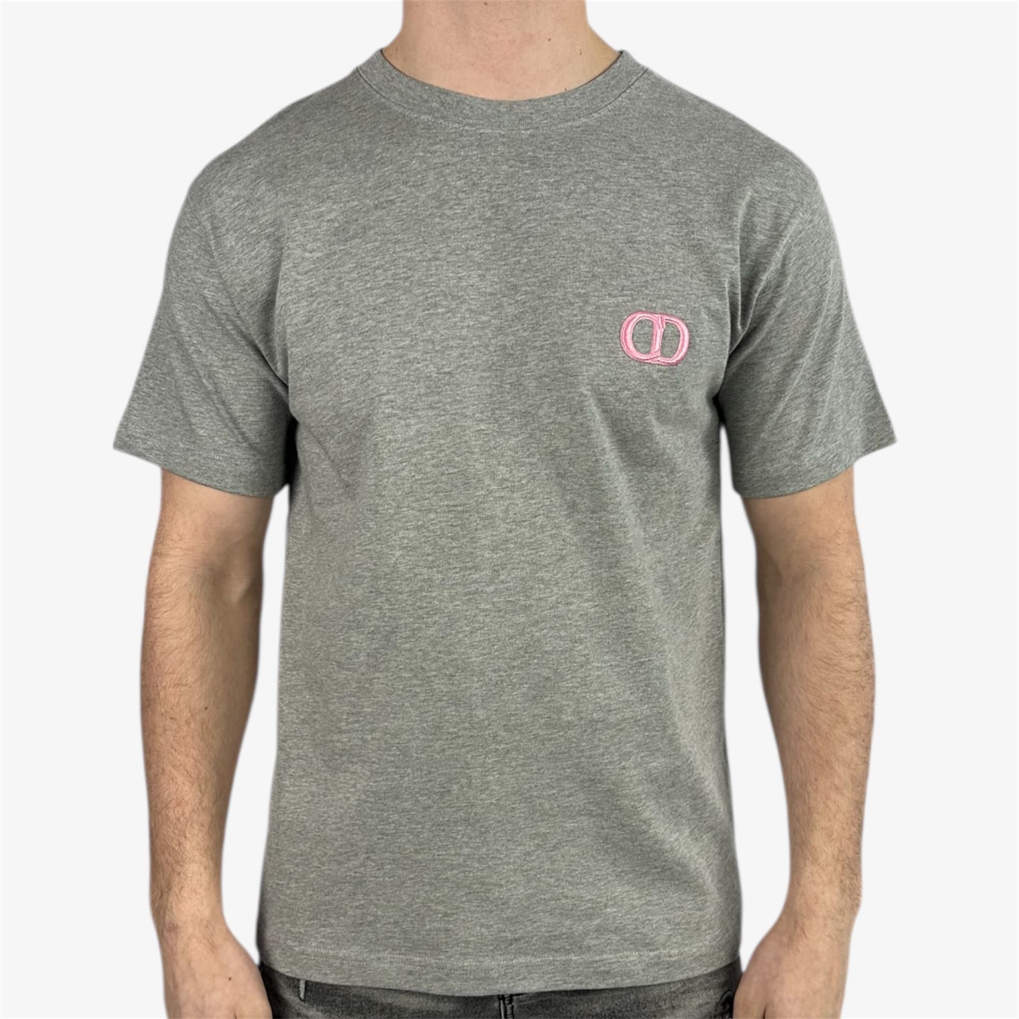 Dior T-shirt CD Icon Grey Pink