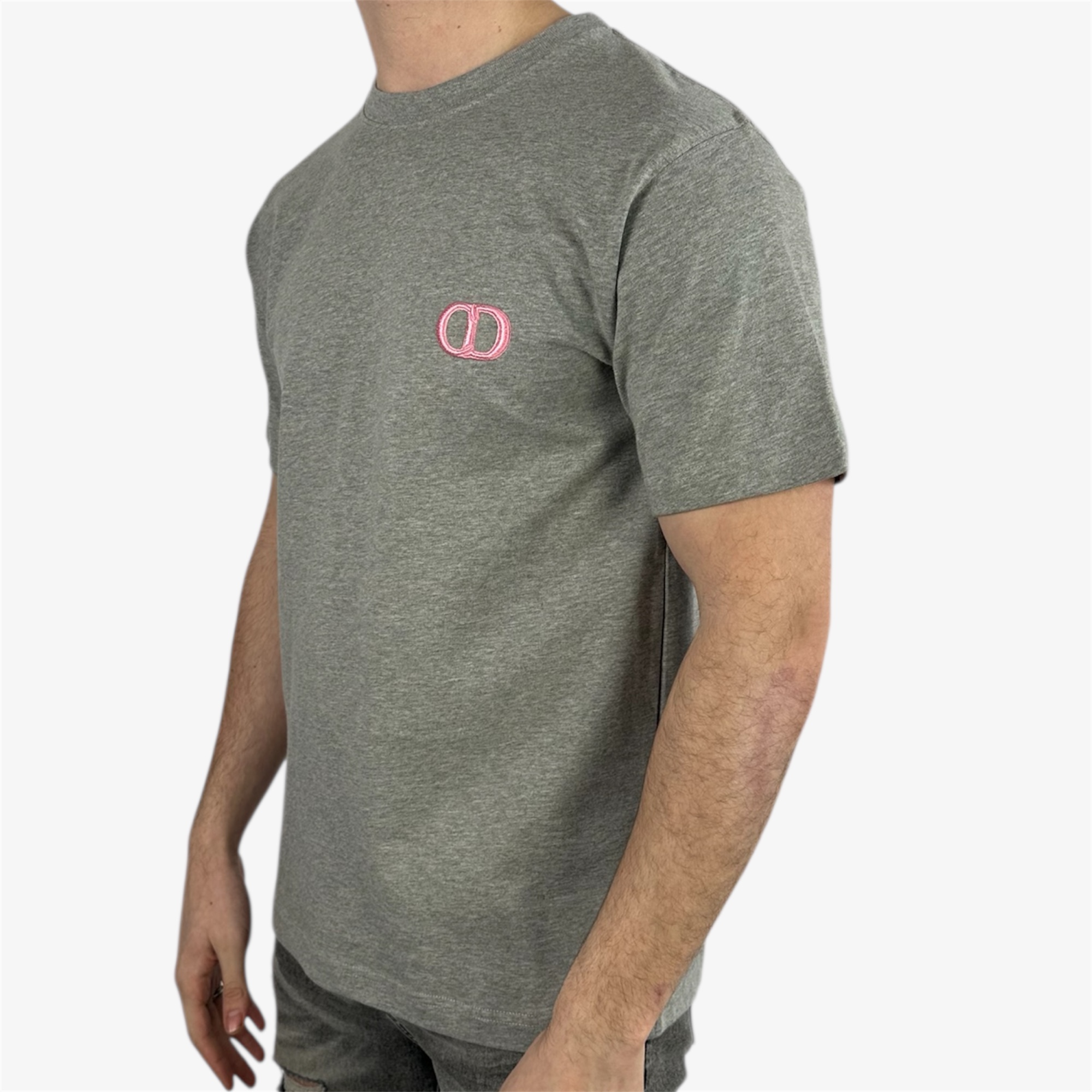 Dior T-shirt CD Icon Grey Pink - Image 2