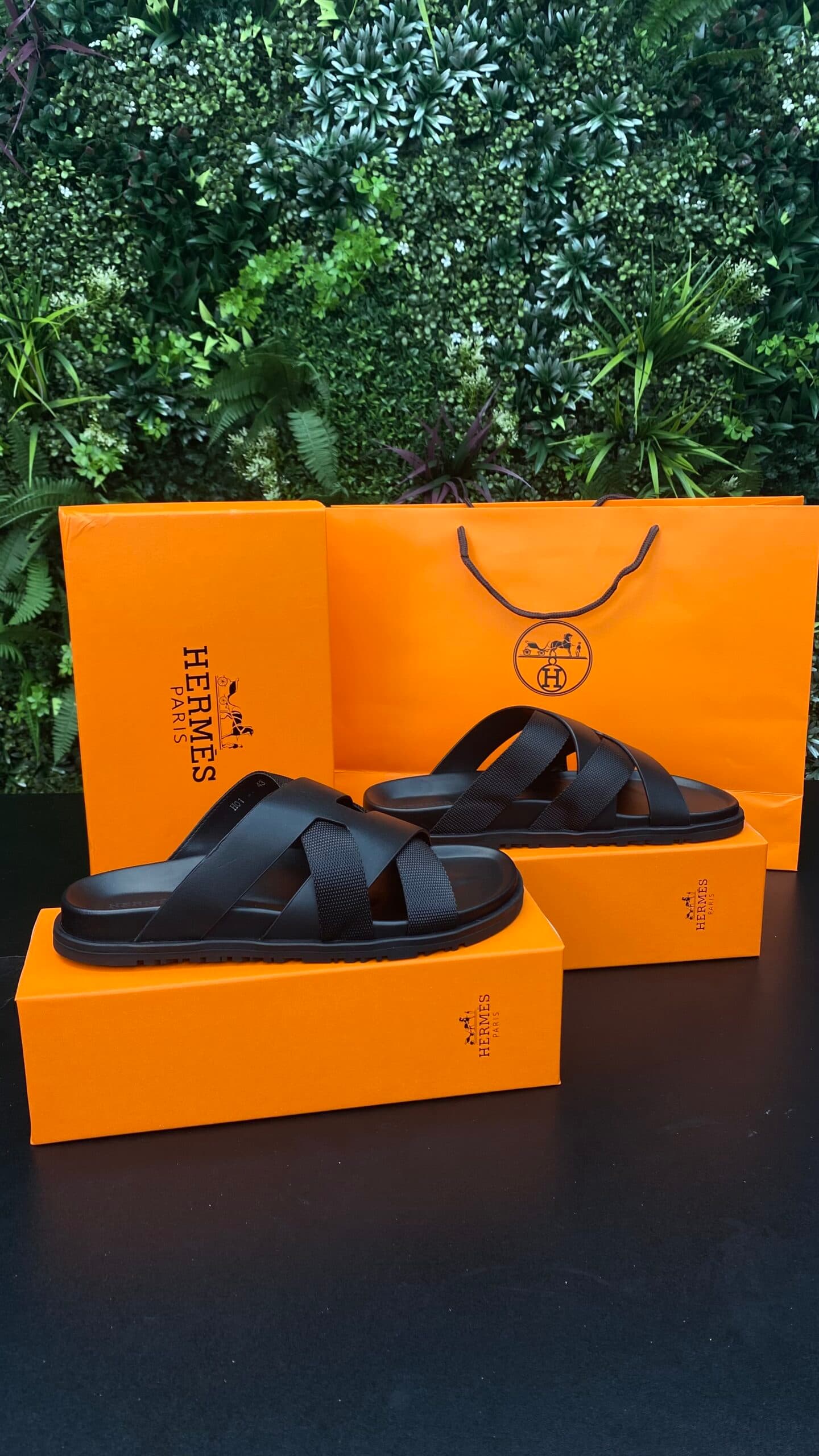 Hermes Kazimir Sandal Black