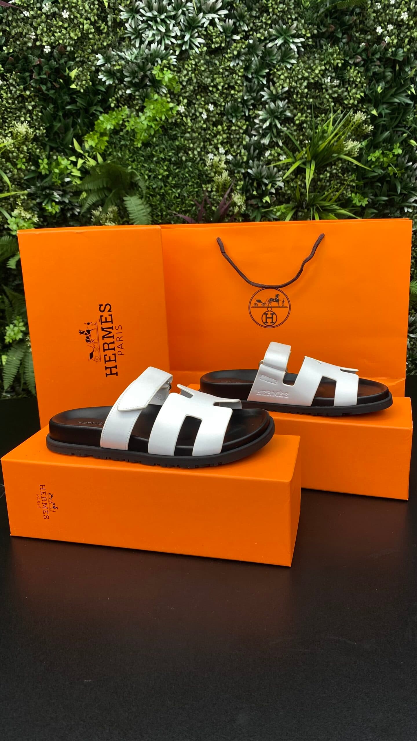 Hermes Chypre Sandal White