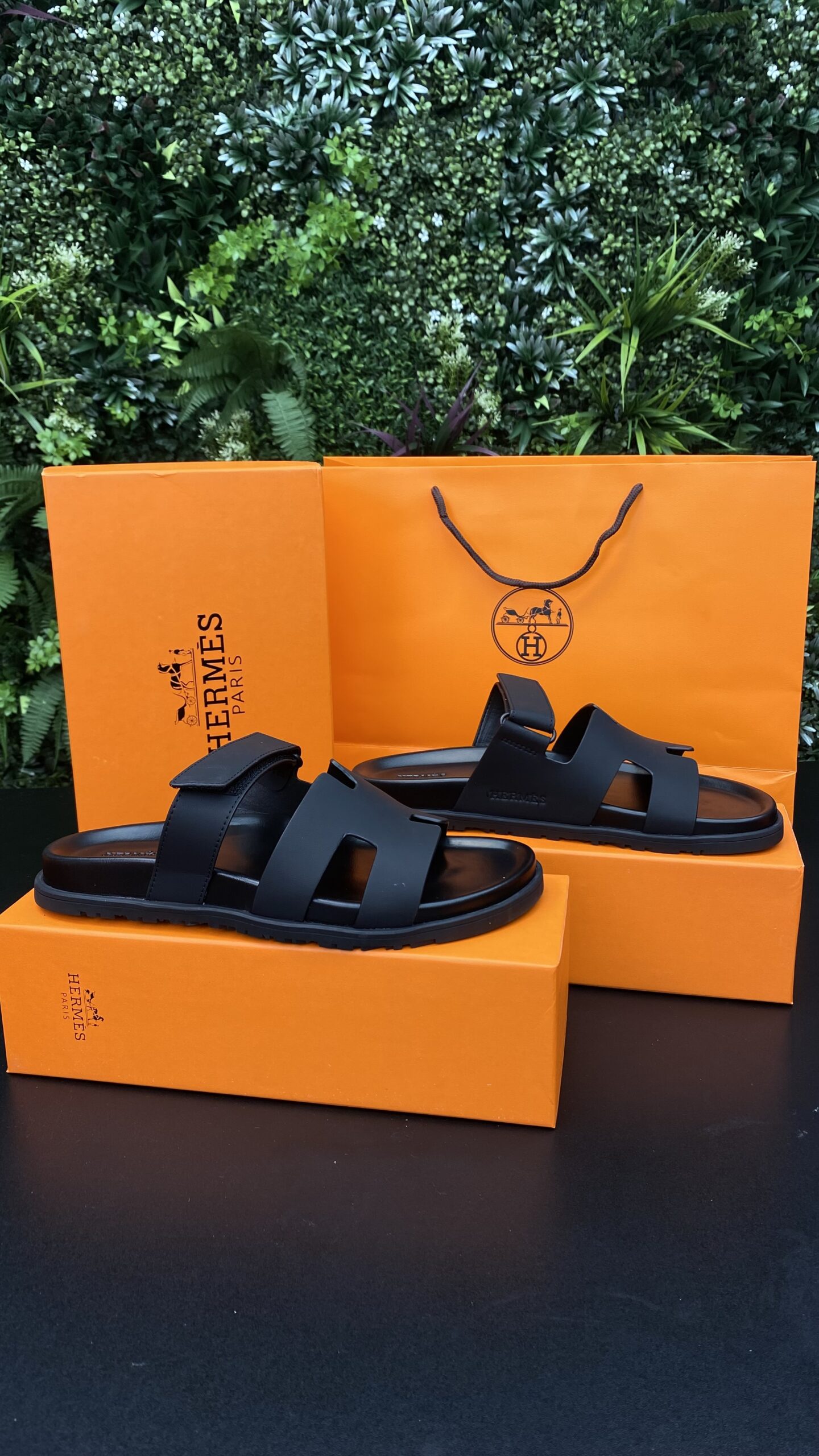 Hermes Chypre Sandal Black