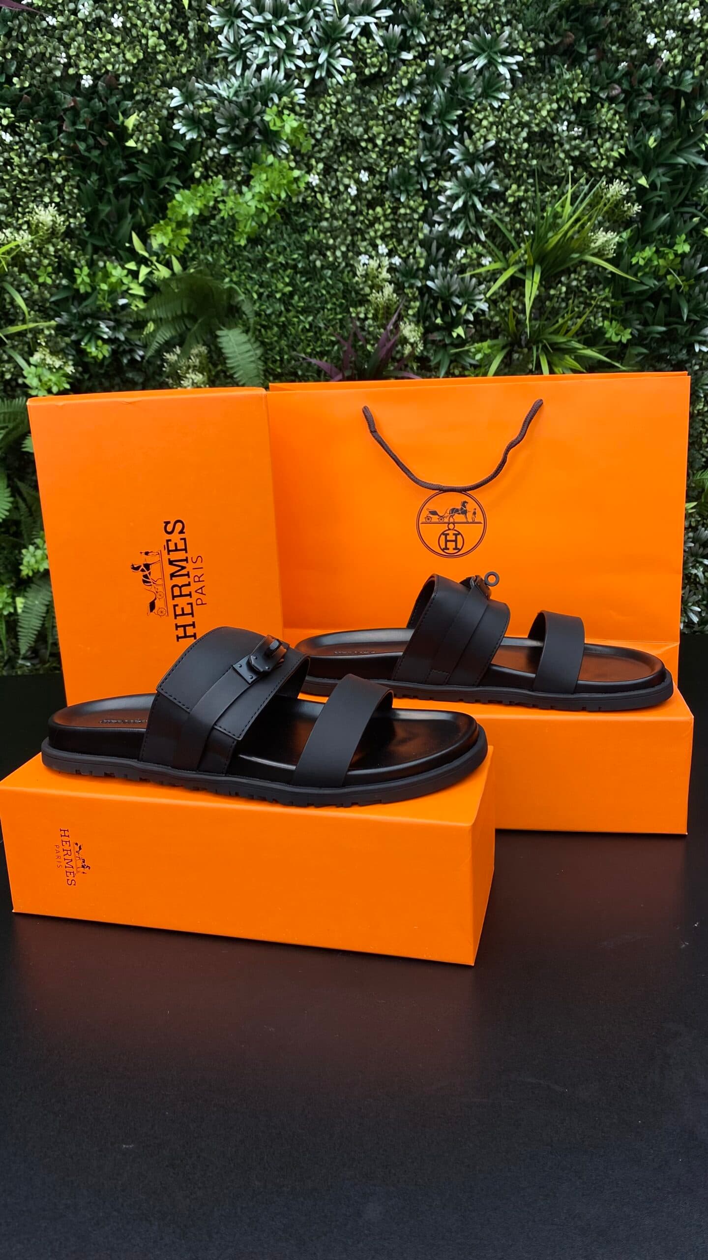 Hermes Jackson Sandal Black on Black