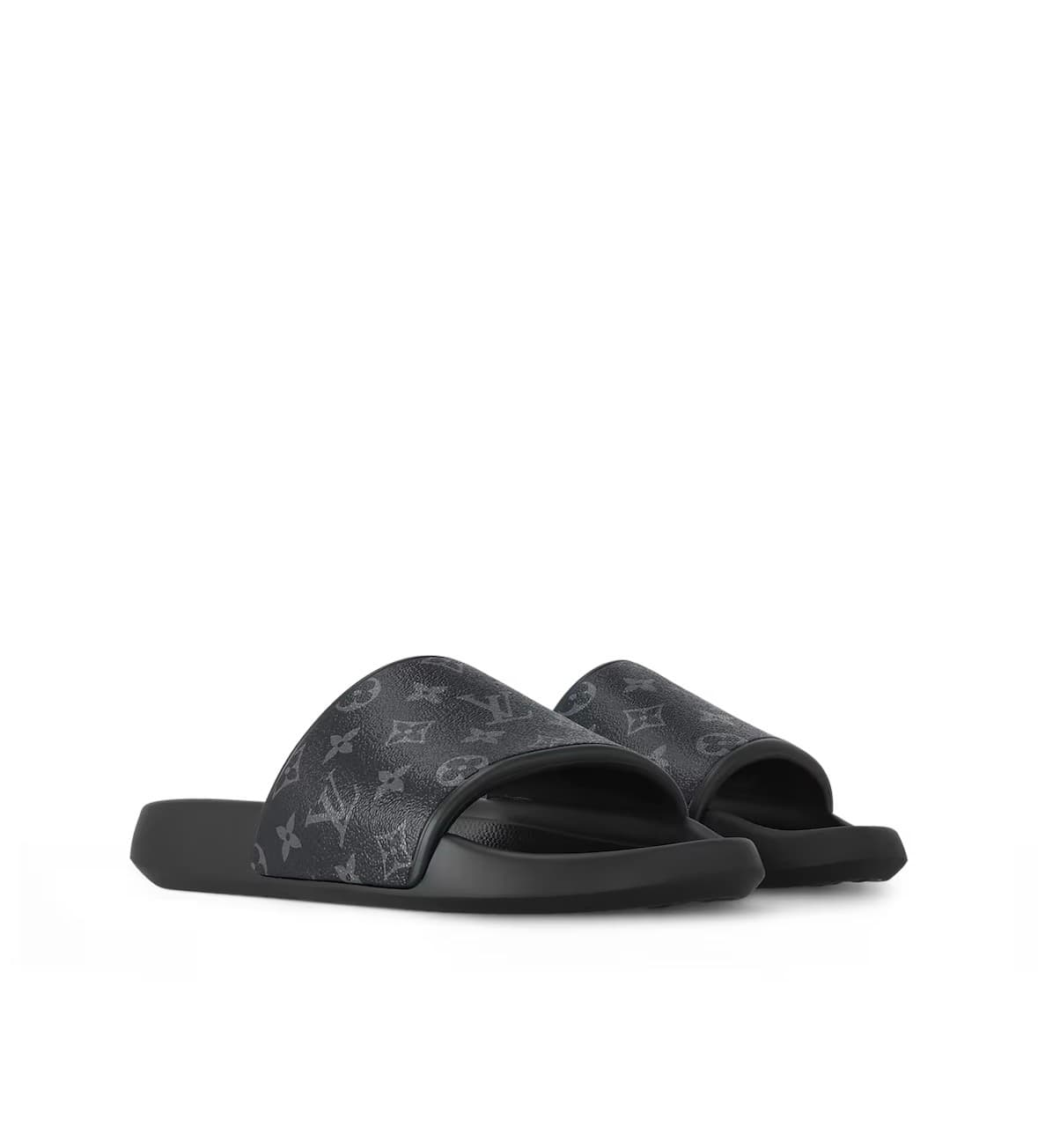 Louis Vuitton Waterfront Monogram Slides Black