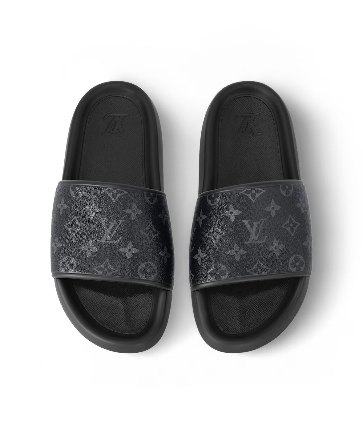 Louis Vuitton Waterfront Monogram Slides Black - Image 3