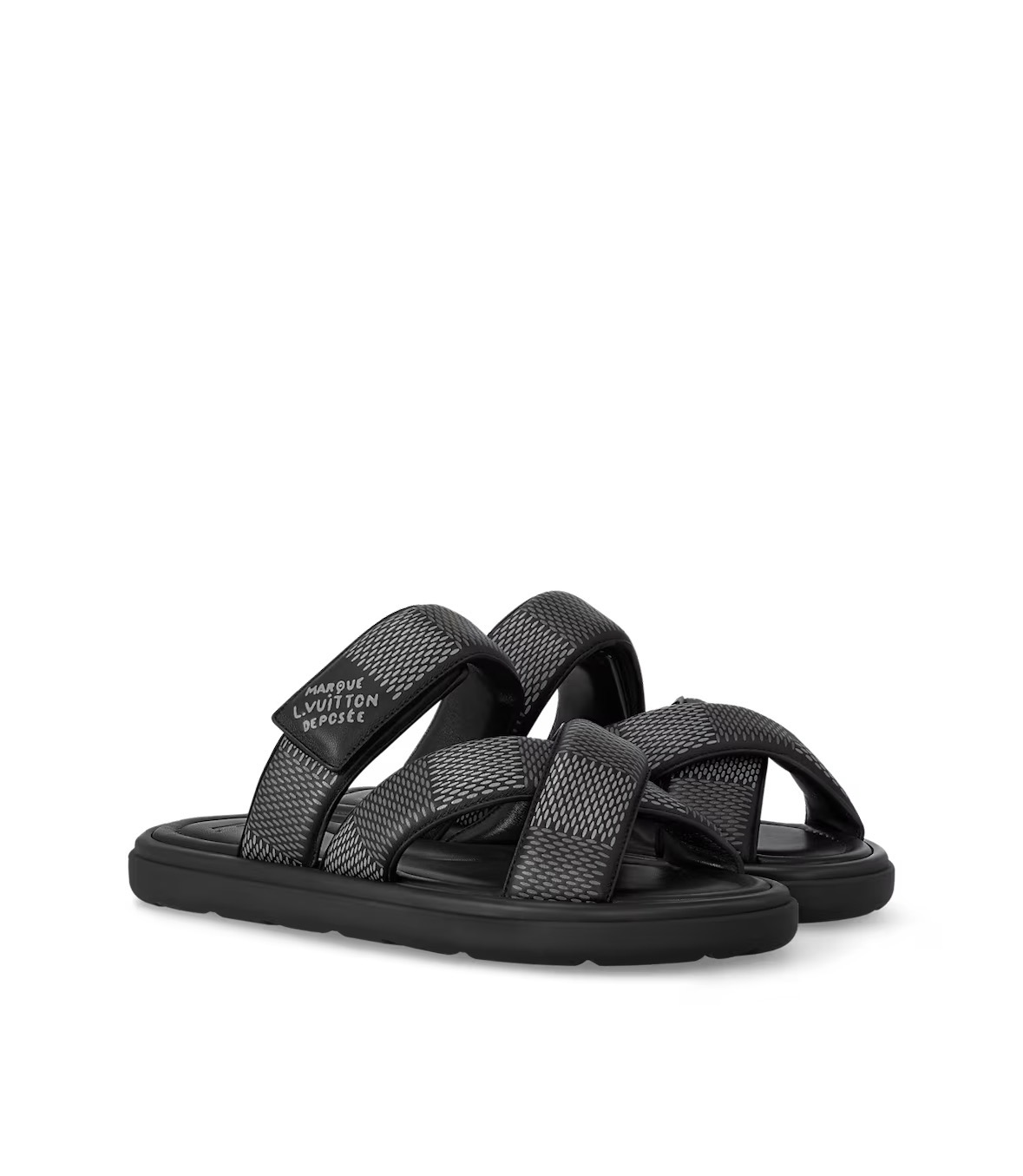 Louis Vuitton Damier Graphite cross-strap sandals - Image 1
