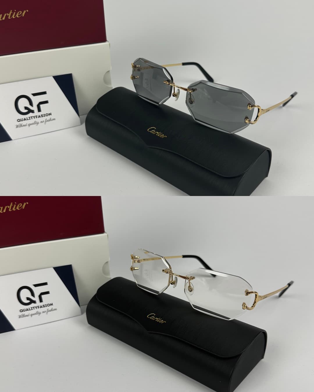 Cartier Piccadilly DC Gold Frame Black ( Meekleurend glazen )