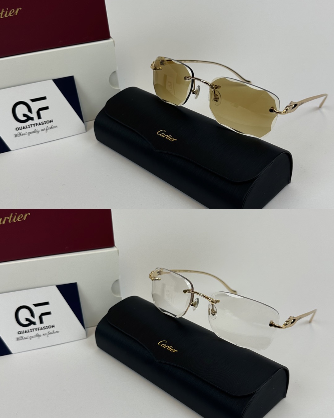 Cartier Panthere DC Silver Frame Brown ( Meekleurend glazen ) - Image 1