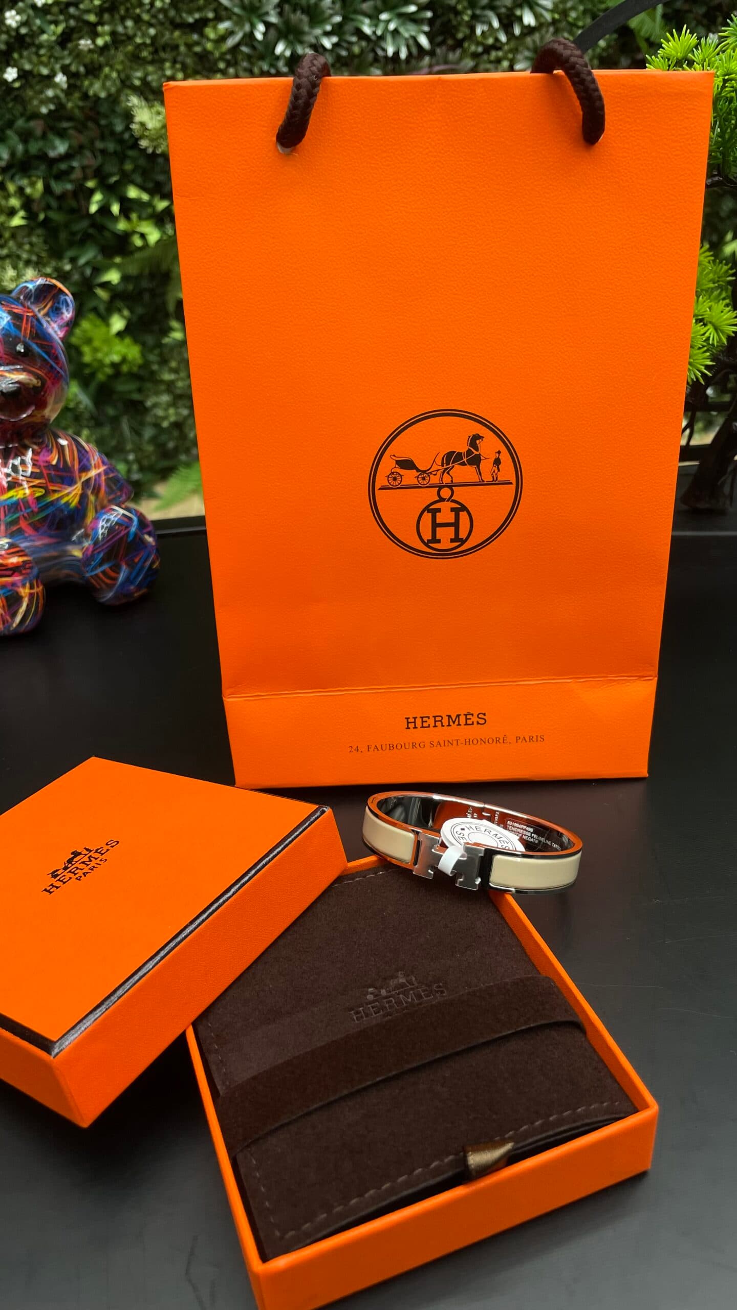 Hermes Clic H Bracelet Silver Butter Yellow