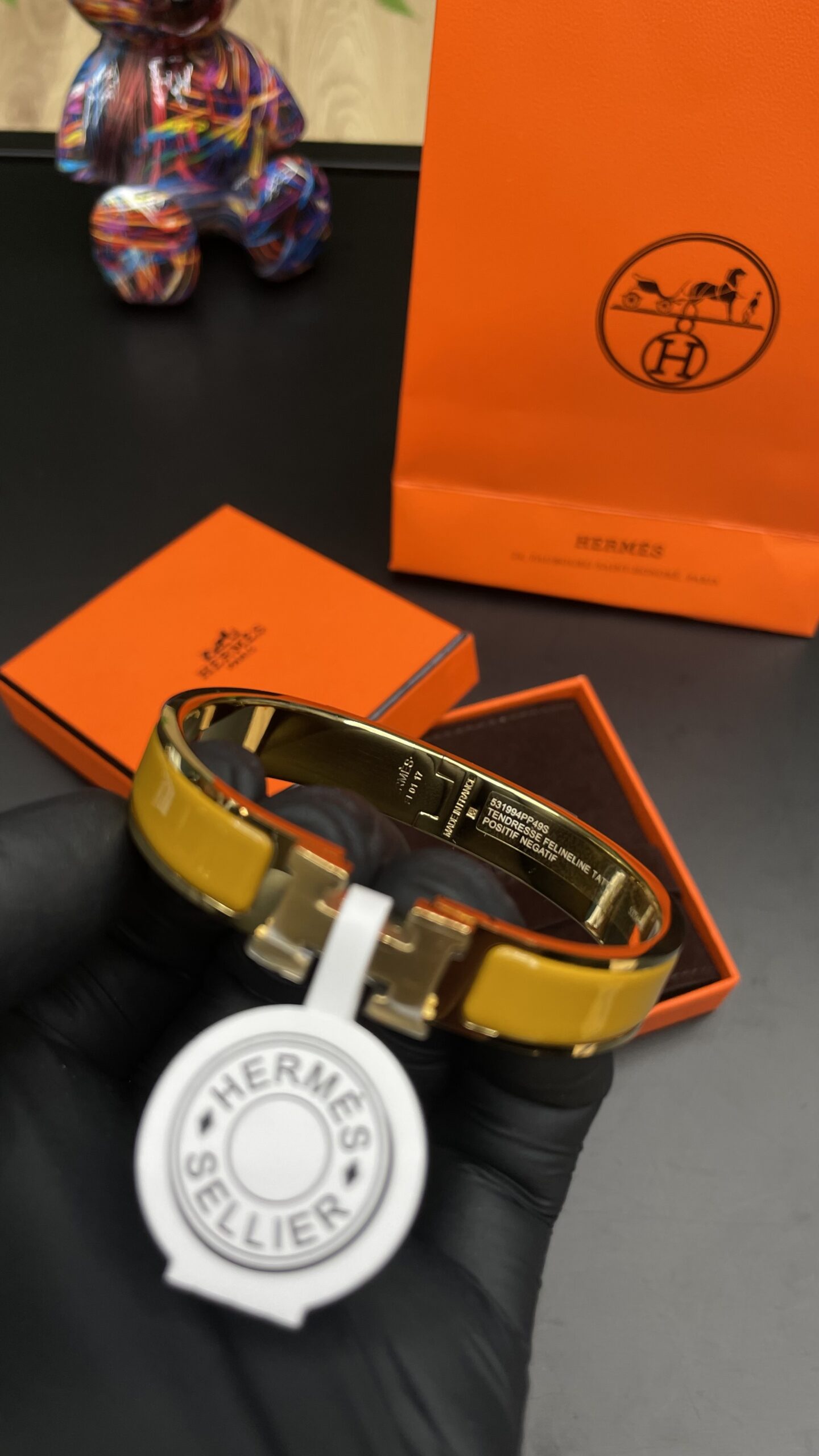 Hermes Clic H Bracelet Gold Yellow - Image 2