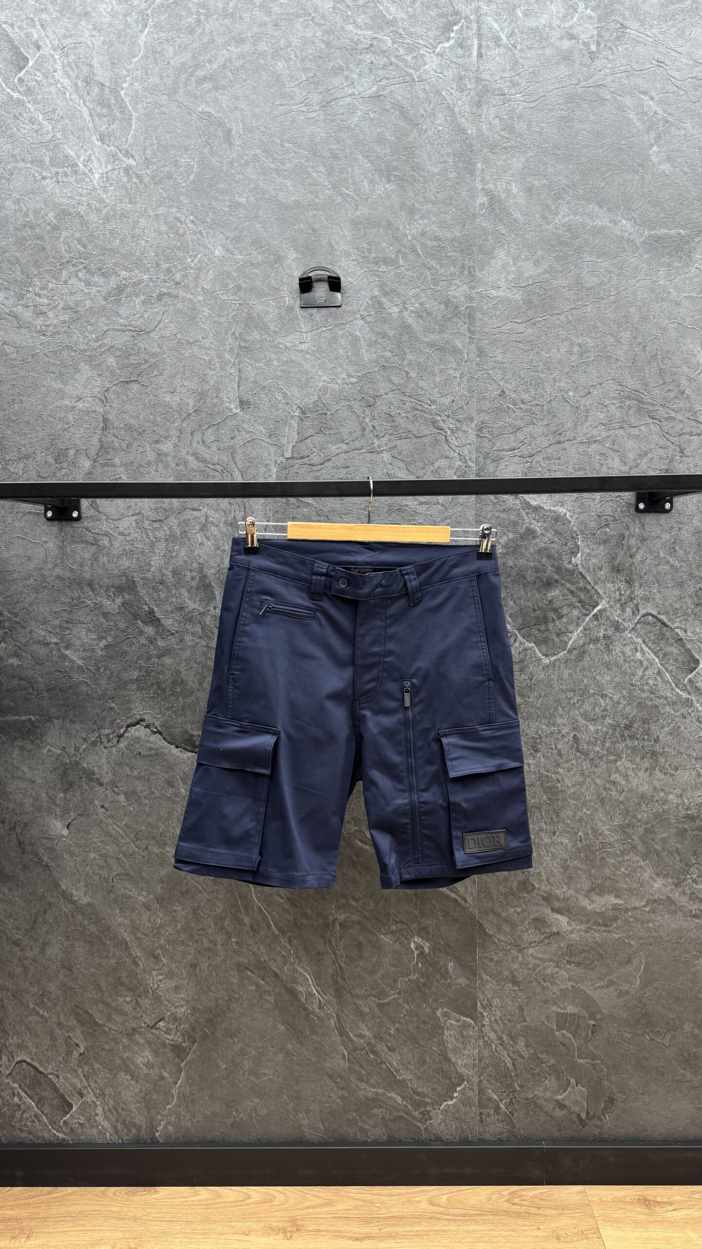 Dior Short Cargo Pants Navy Blue - Image 1