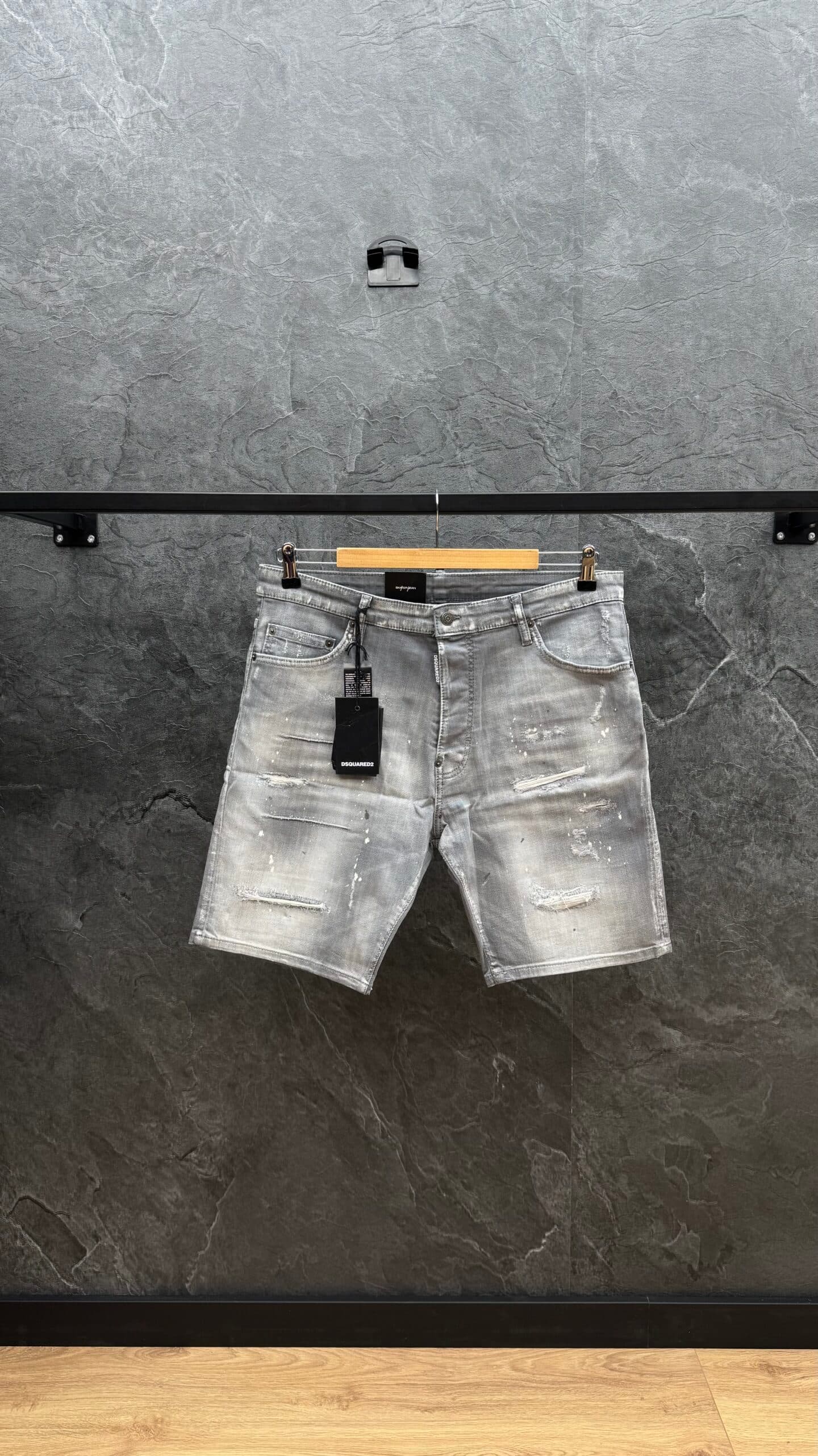 Dsquared2 Flower Short Jeans Grey