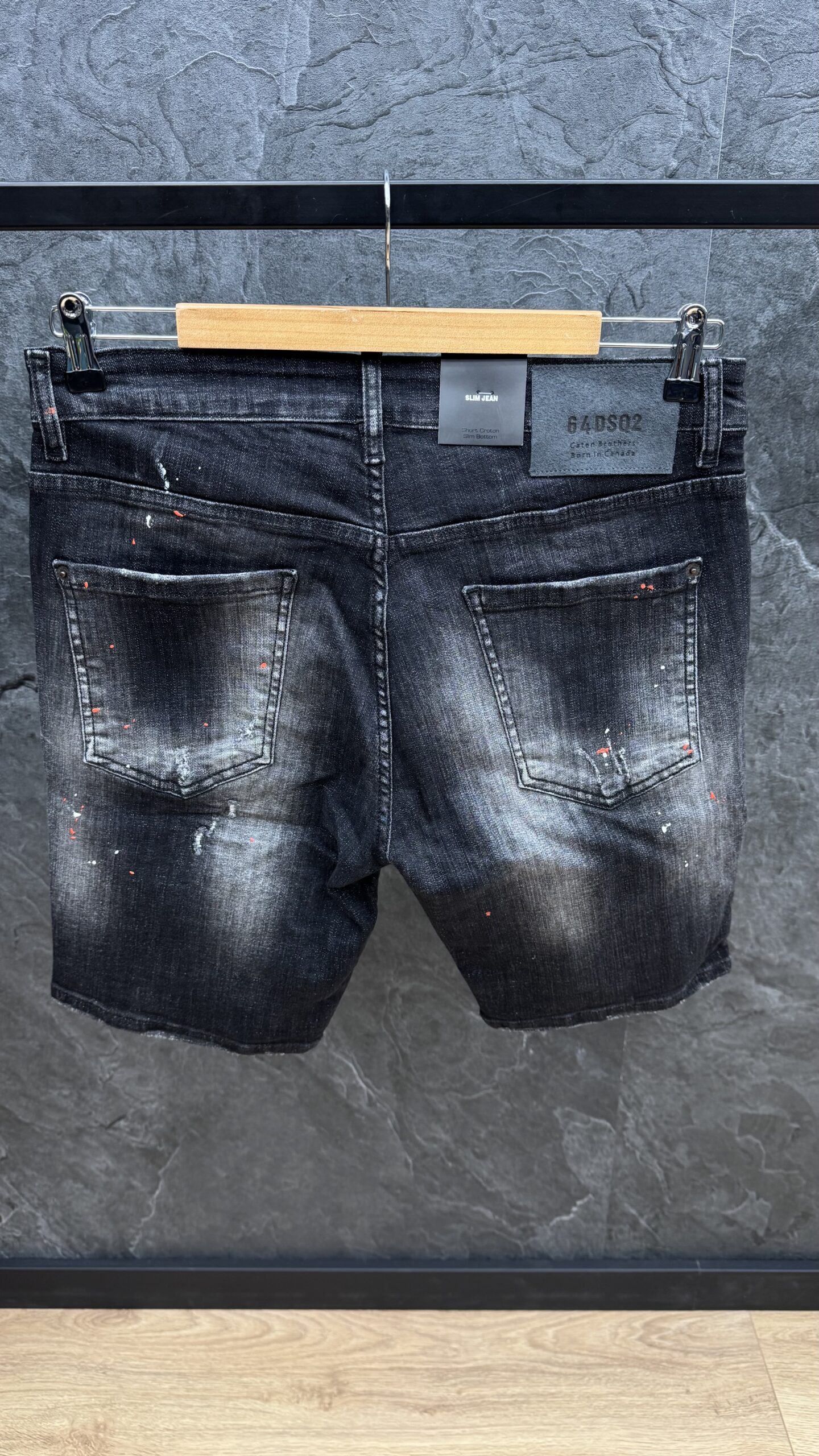 Dsquared2 64 Caten Bros Short Jeans Black - Image 3