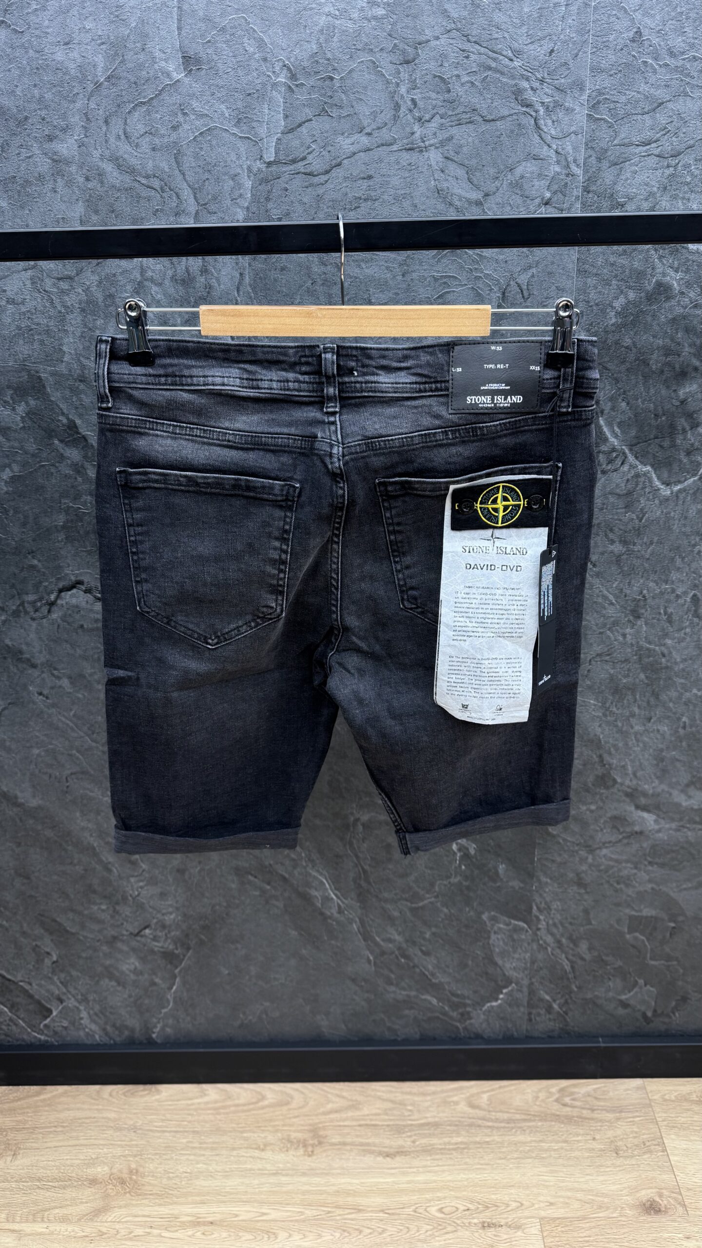 Stone Island Logo Short Jeans Black - Image 2