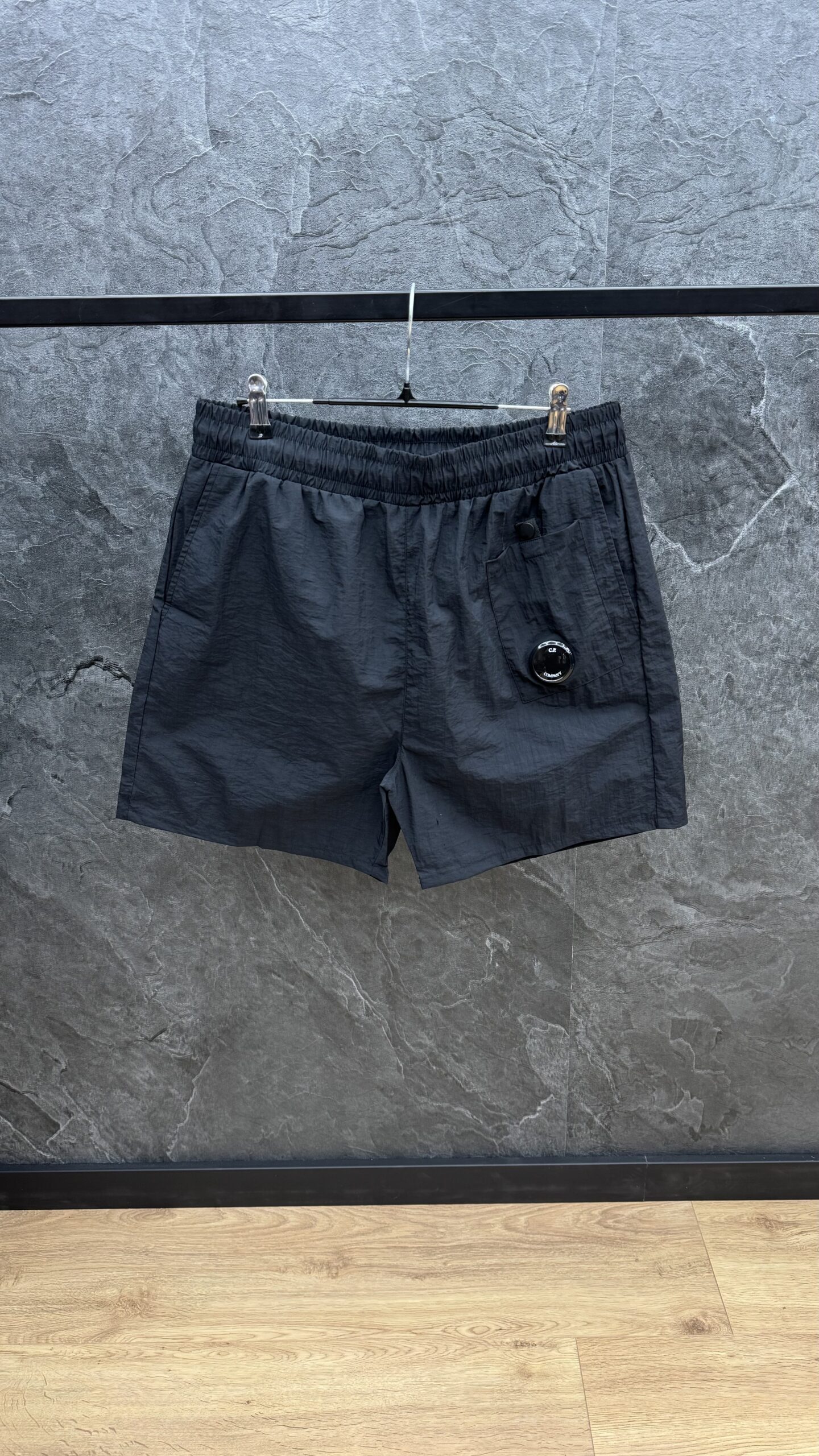 C.P. Company Front Batch Swim Short Black - Image 1