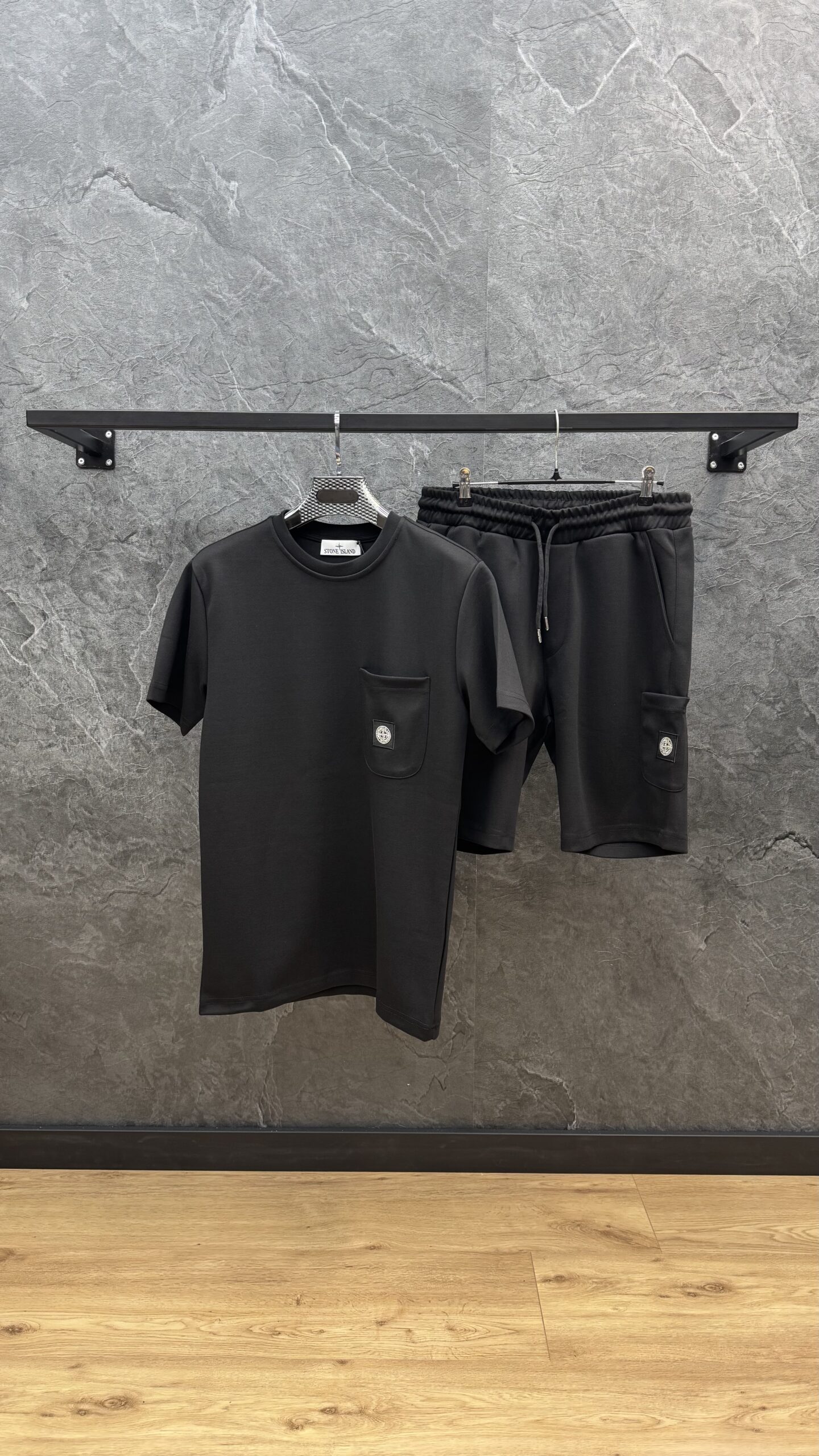 Stone Island Basic Logo Summer Set Black - Image 1