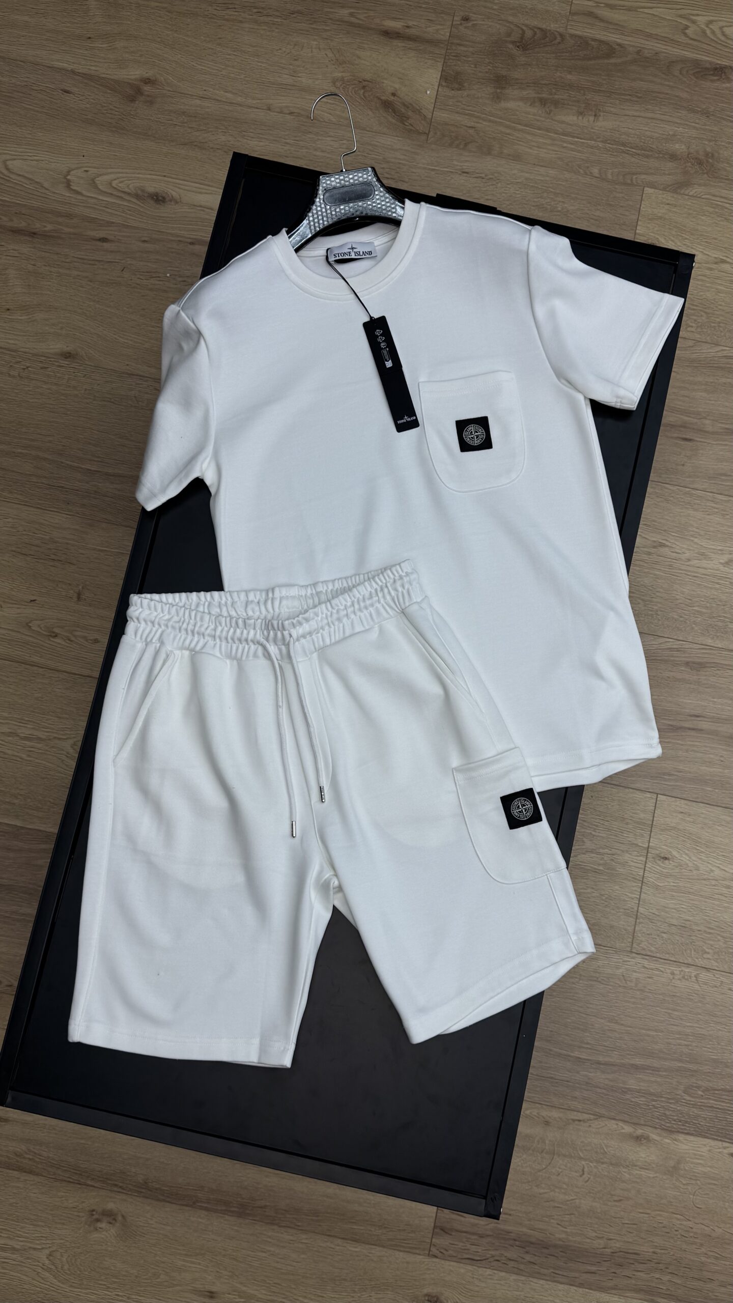 Stone Island Basic Logo Summer Set White - Image 2
