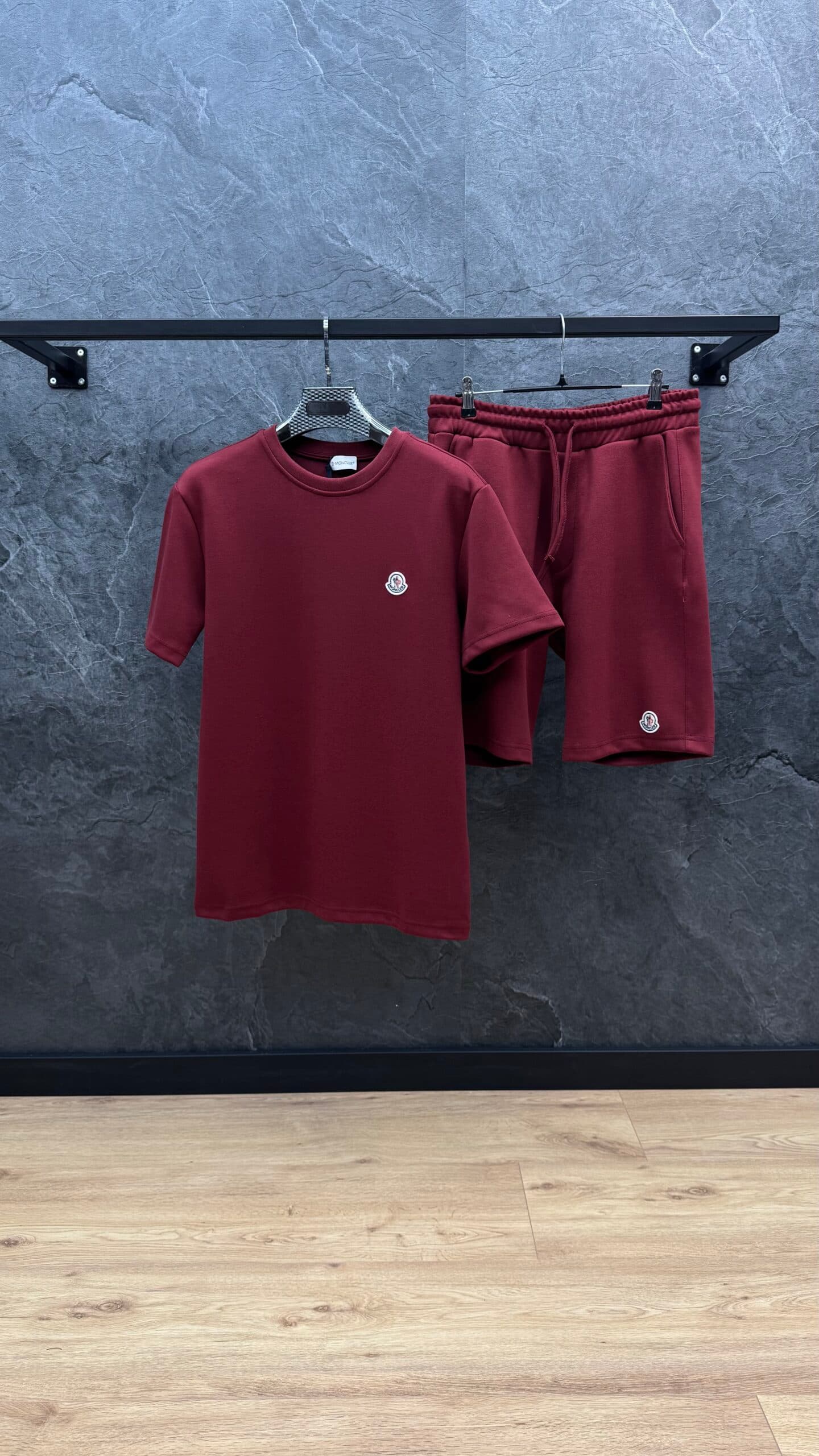 Moncler Logo Summer Set Bordeaux