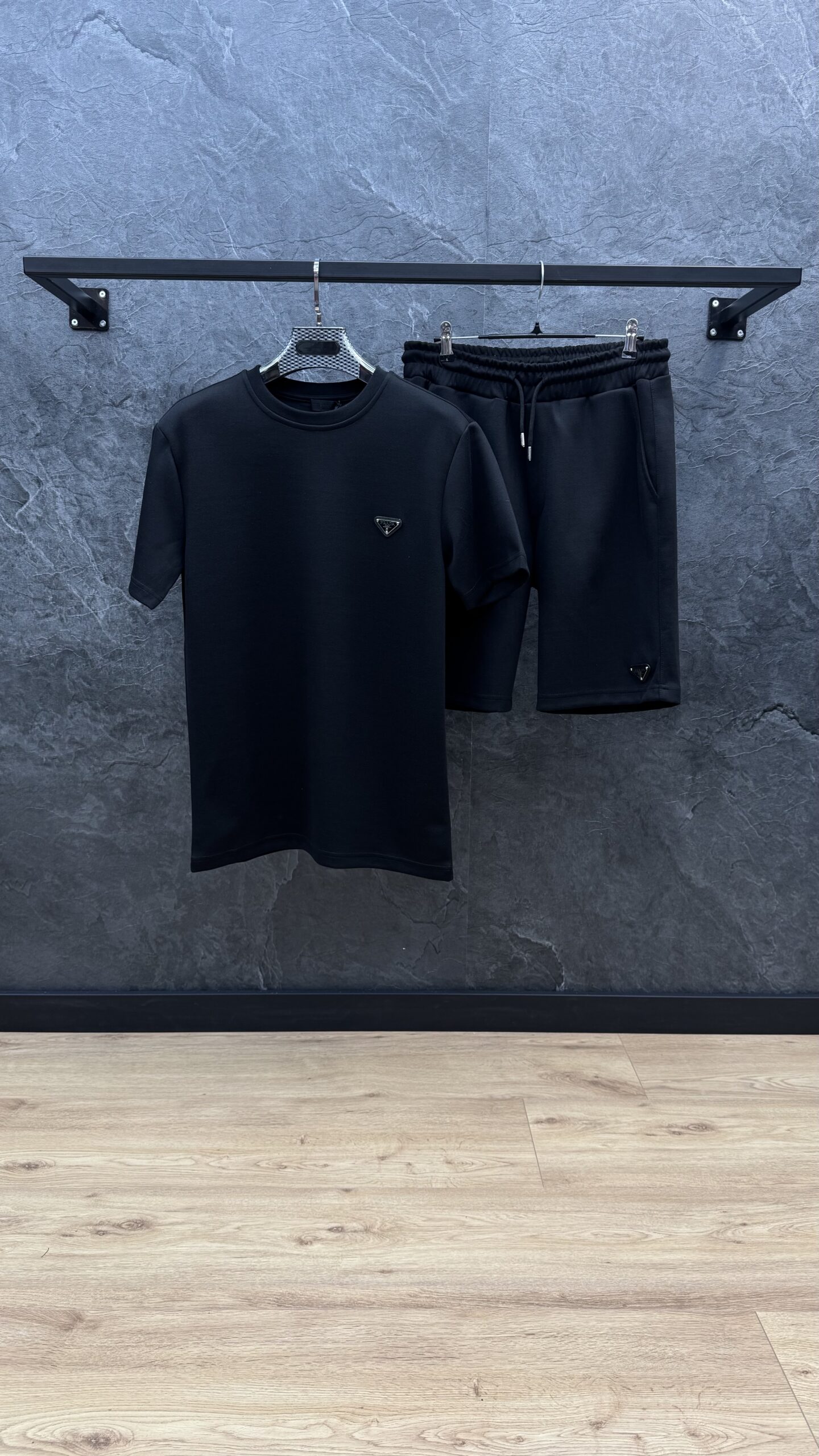 Prada Triangle Logo Summer Set Black - Image 1