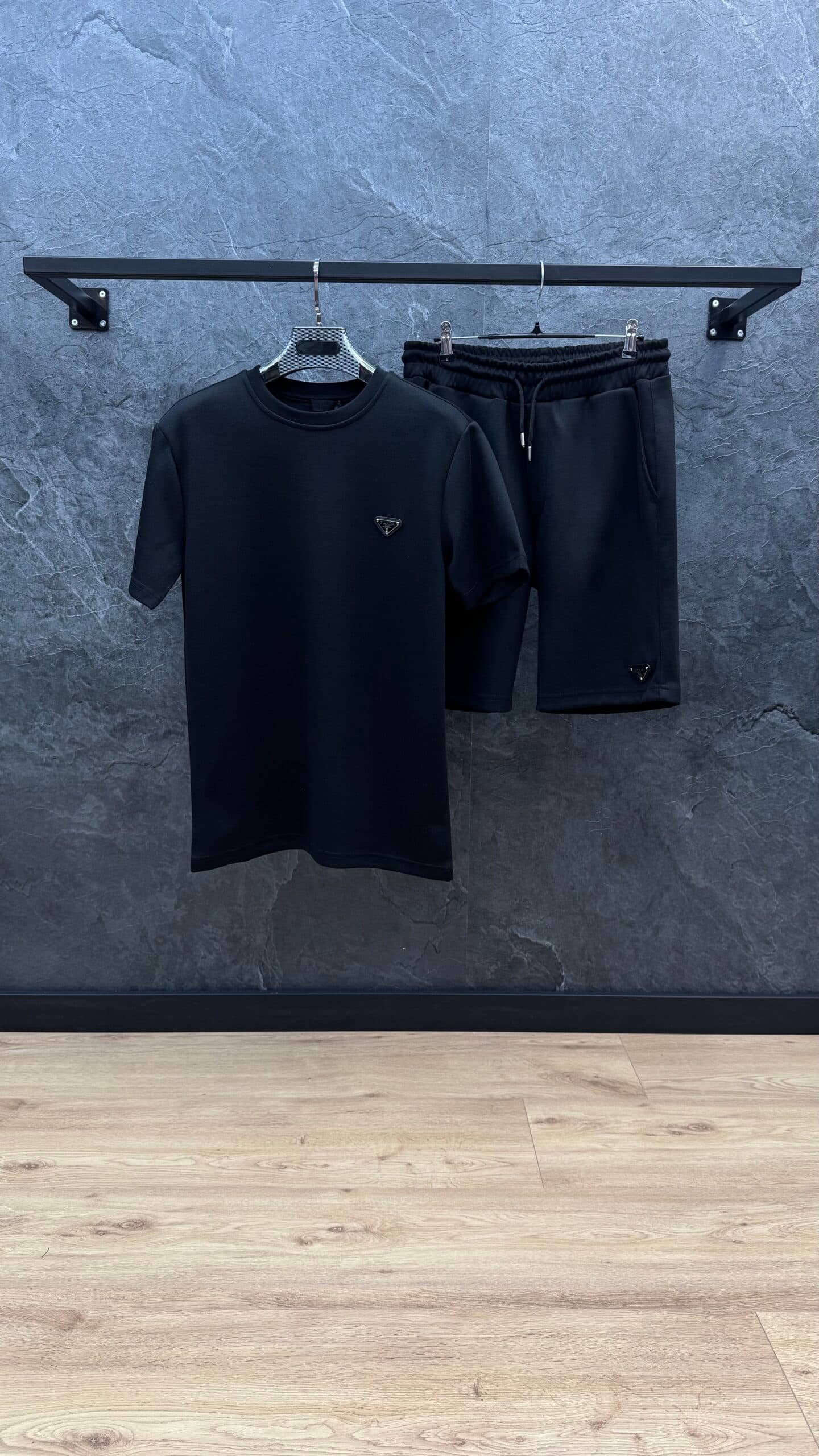 Prada Triangle Logo Summer Set Black