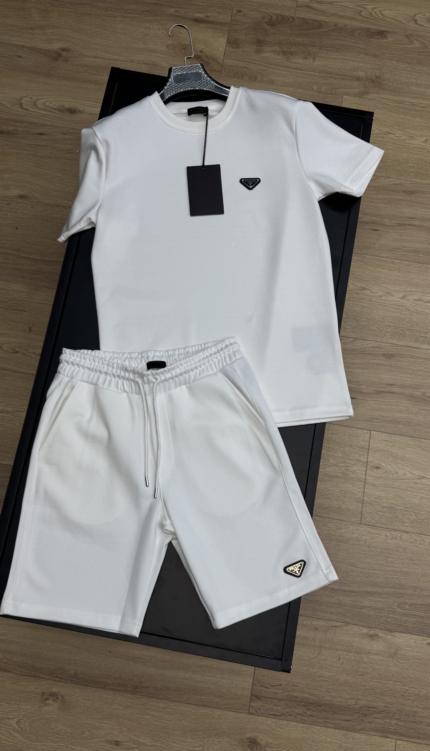 Prada Triangle Logo Summer Set White - Image 2