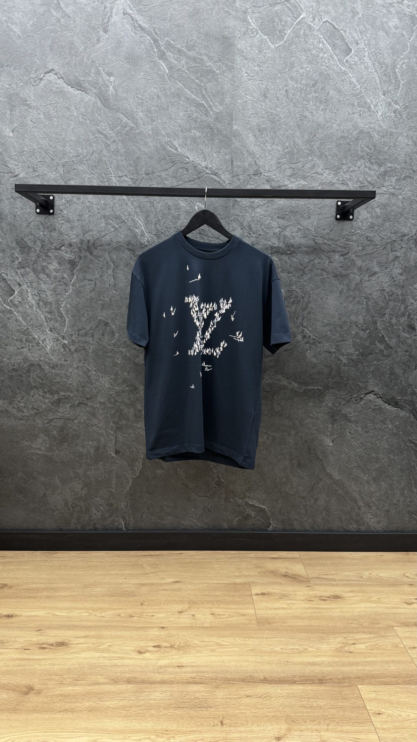 Louis Vuitton Abstract Bird Monogram T Shirt Navy Blue - Image 1