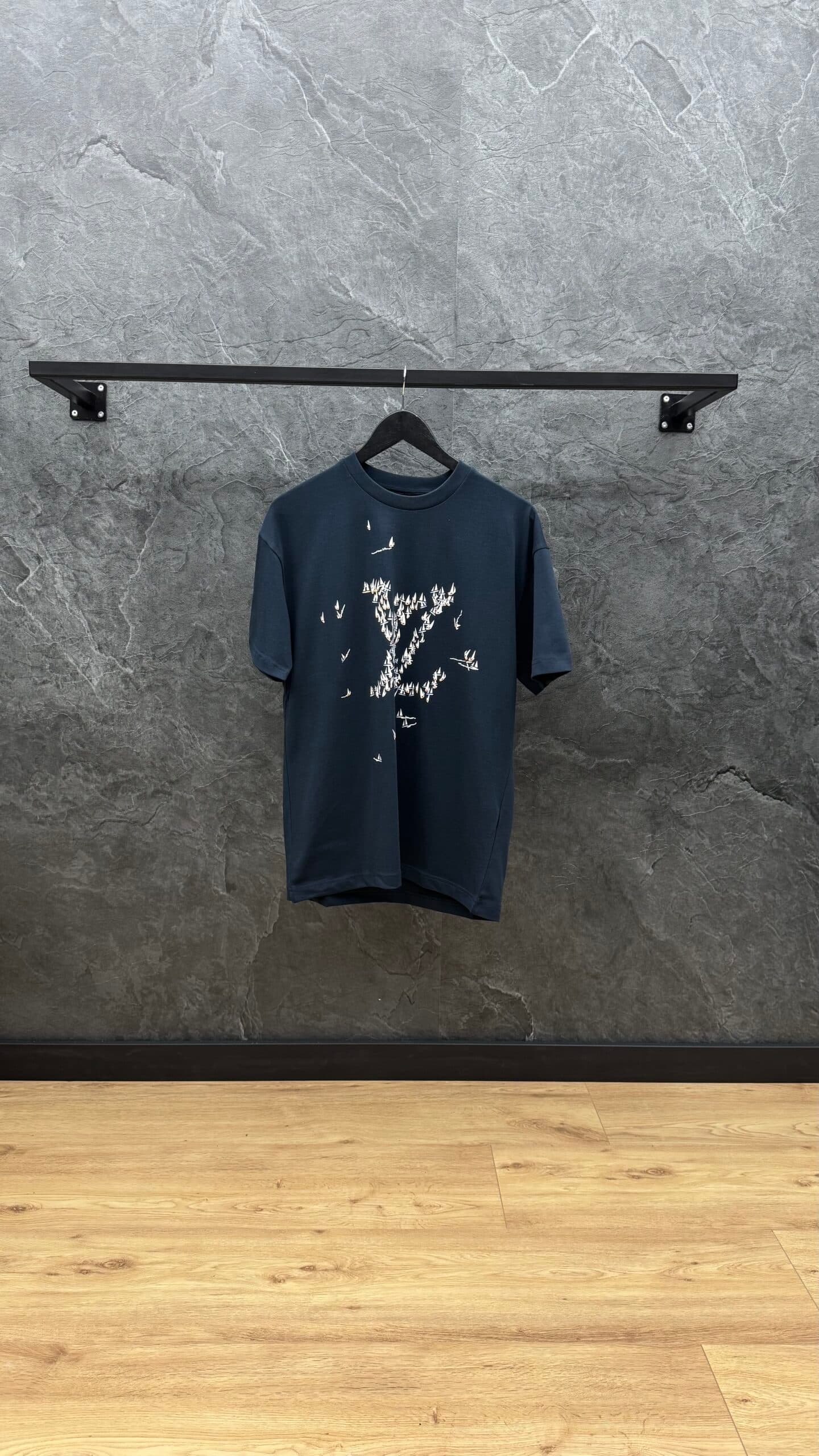 Louis Vuitton Abstract Bird Monogram T Shirt Navy Blue