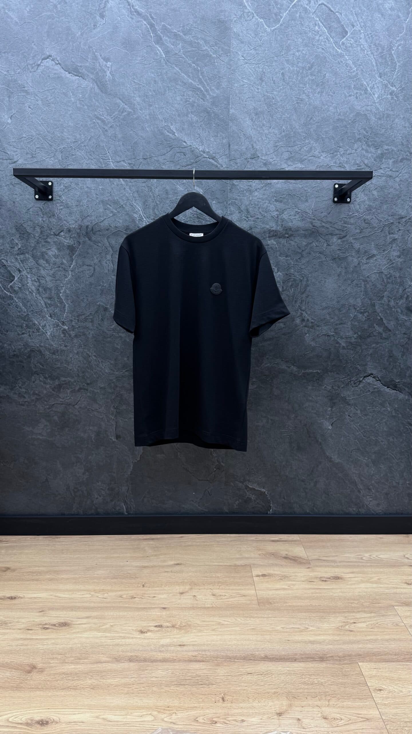 Moncler Black Patch T Shirt Black