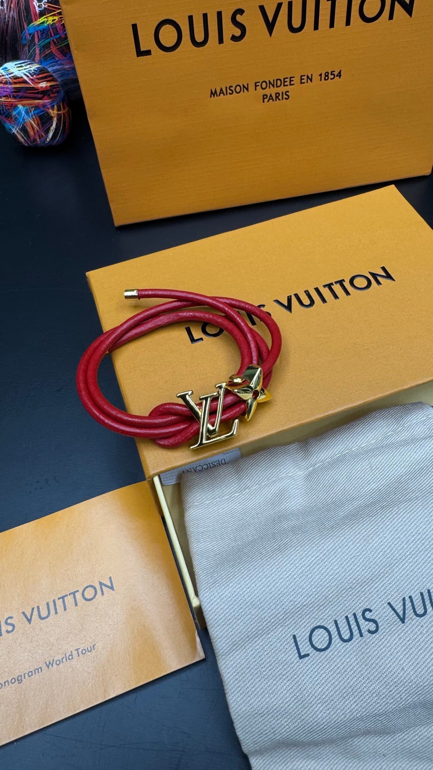 Louis Vuitton Bloom Bracelet Red