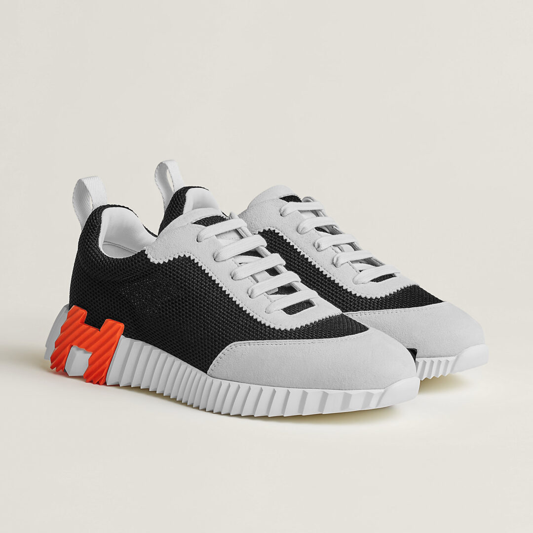 Hermes Bouncing Sneakers Black Orange H - Image 2