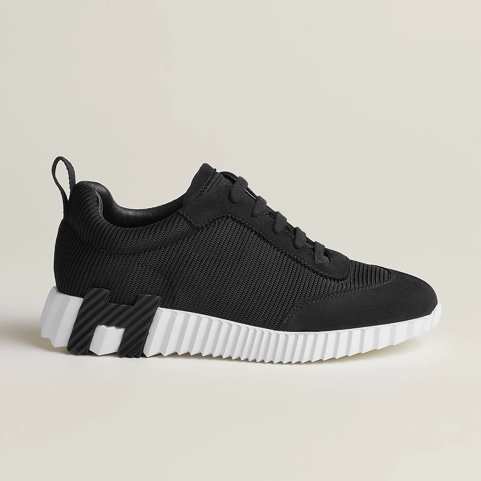 Hermes Bouncing Sneakers Suède Black White