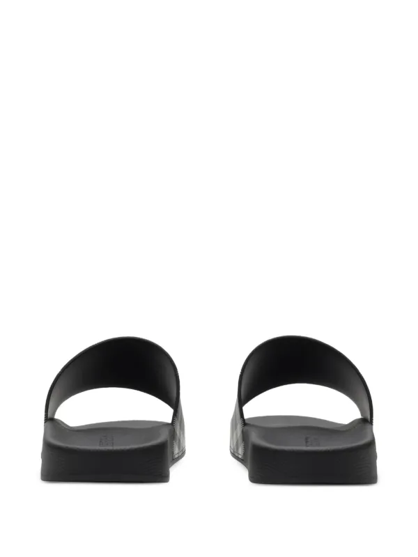 Burberry Checkered Vintage Slides Black White - Image 2