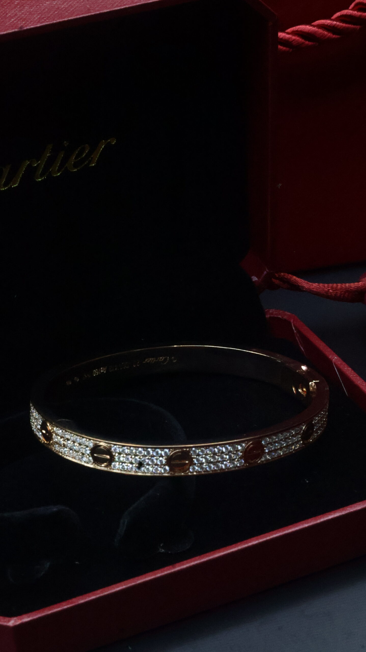 Cartier Love bracelet Rose Gold Moissanite ( Diamond Tester ) - Image 2