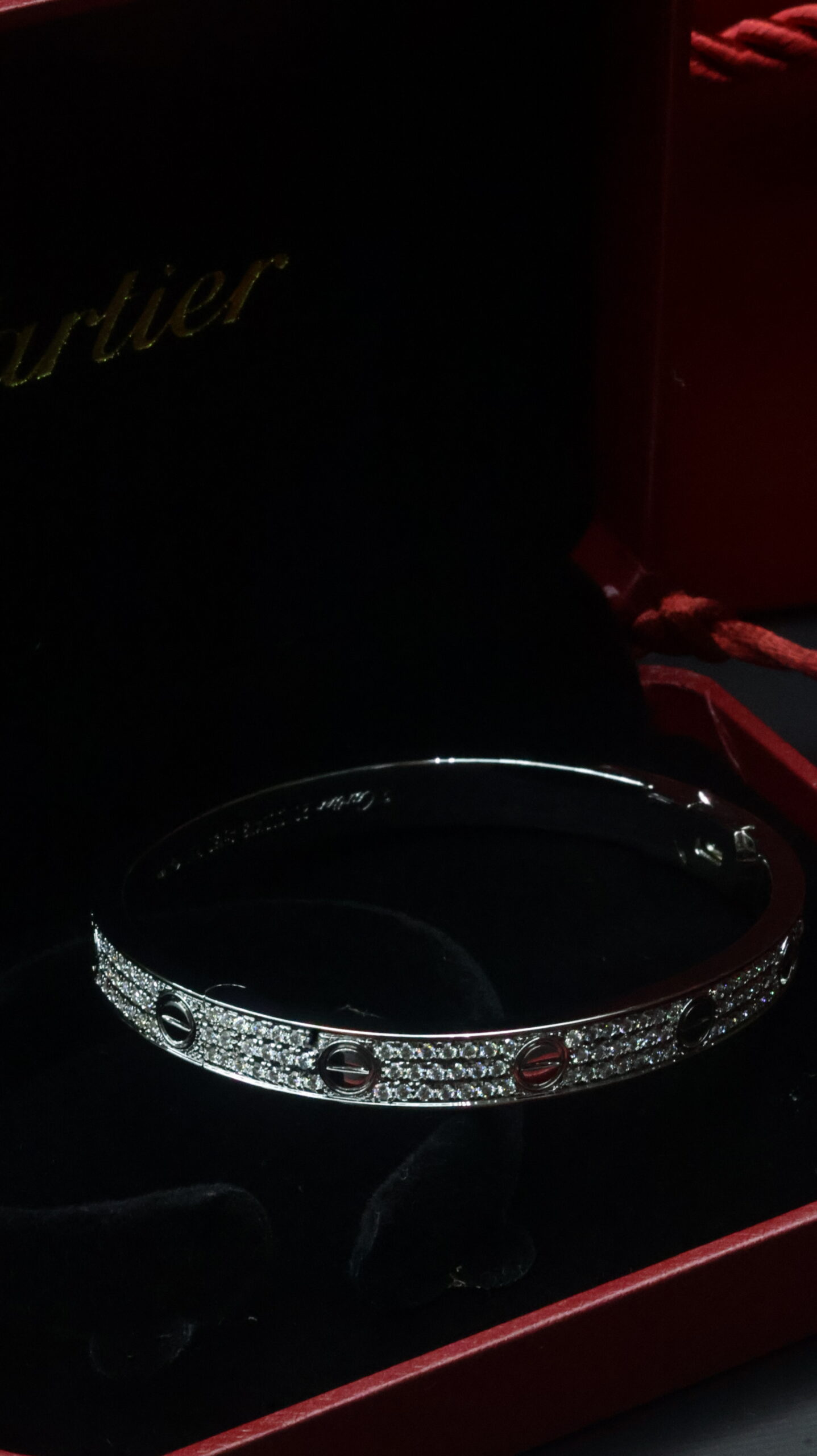 Cartier Love bracelet Silver Moissanite ( Diamond Tester ) - Image 2