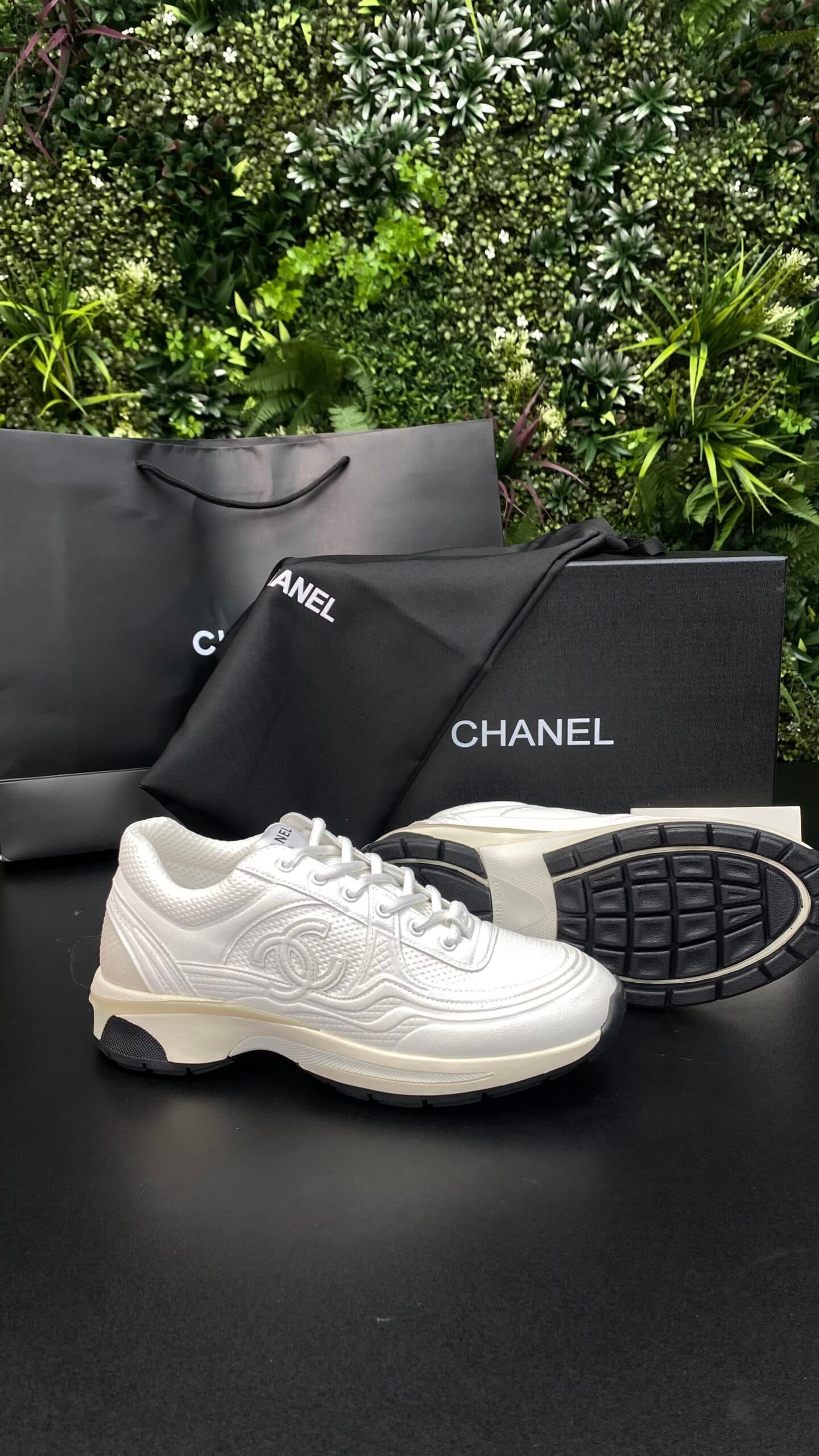 Chanel Low Top Trainer Full White
