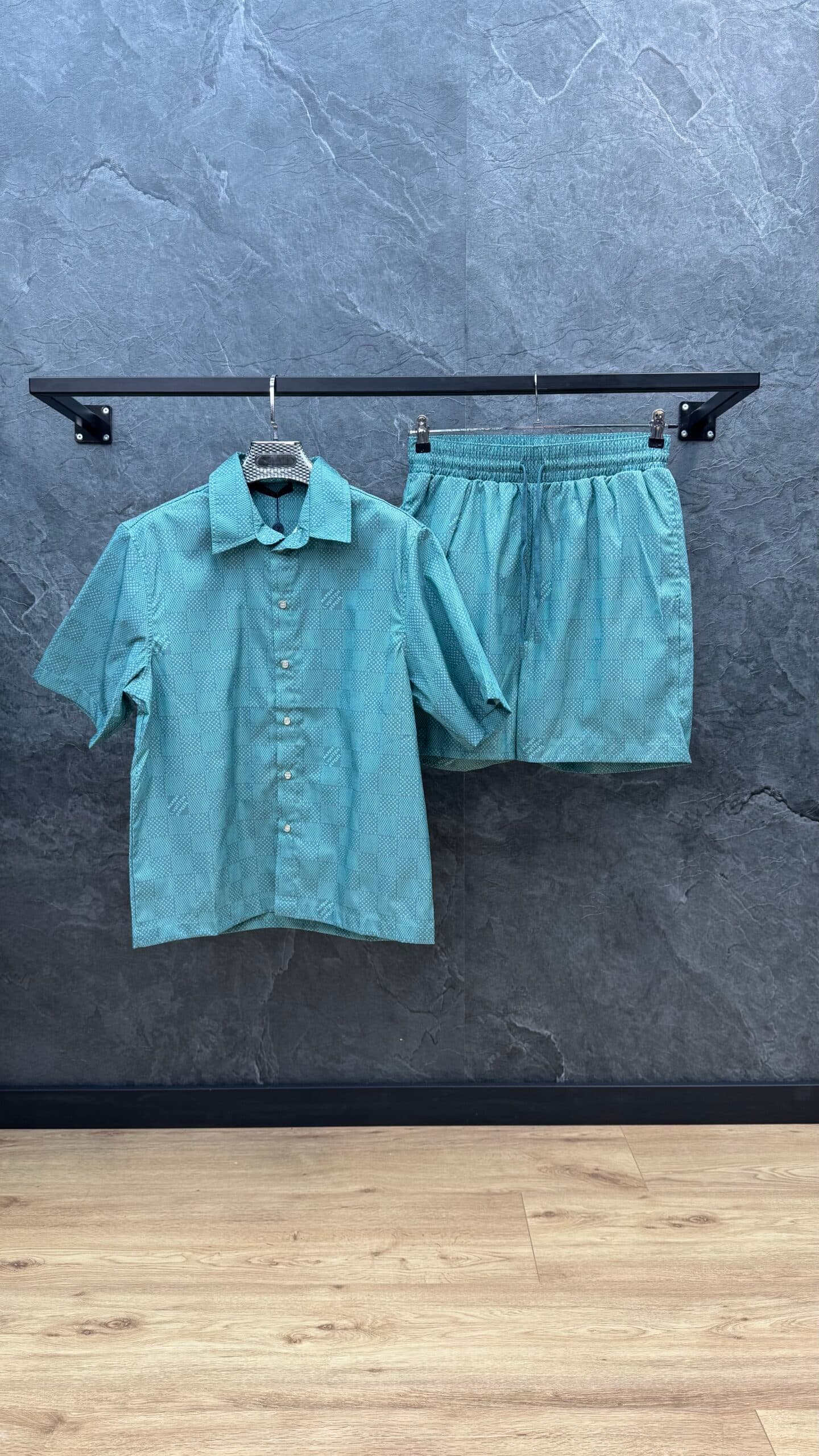 Louis Vuitton Damier Blouse Set Turqoise