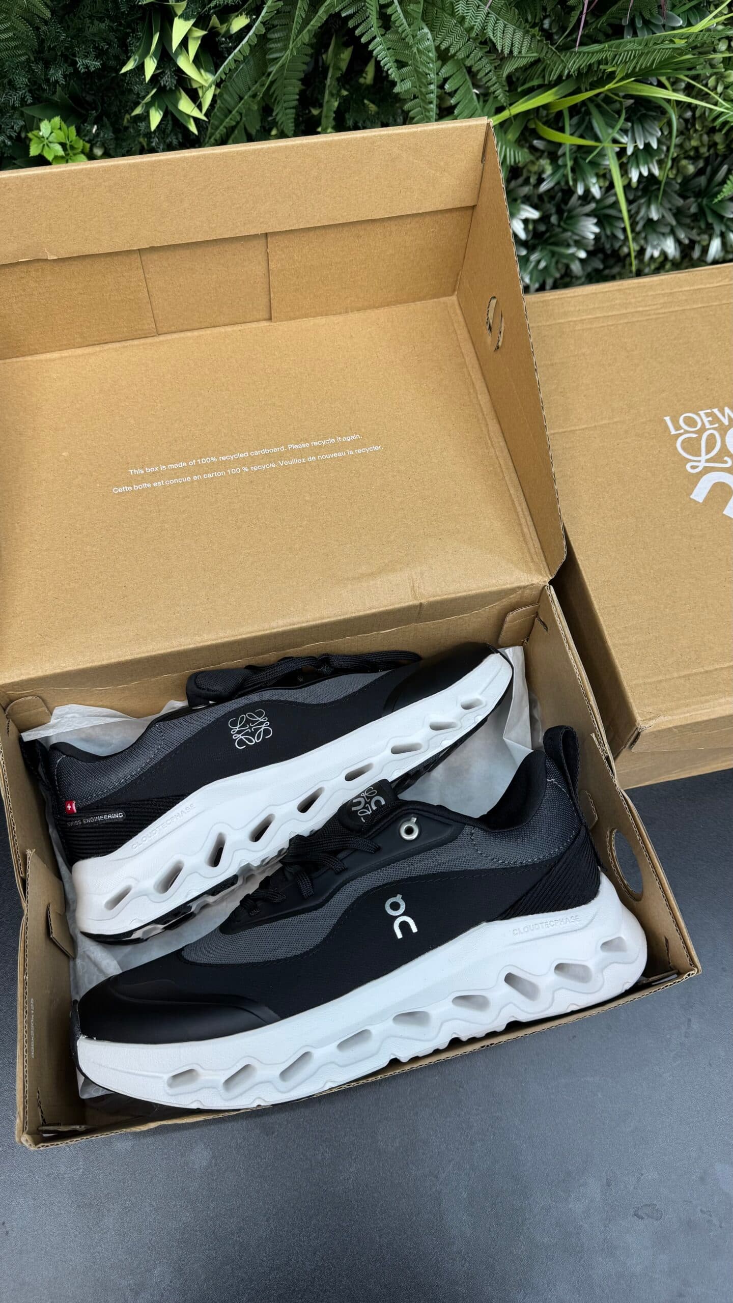 Loewe x On Cloud solo sneakers Black White
