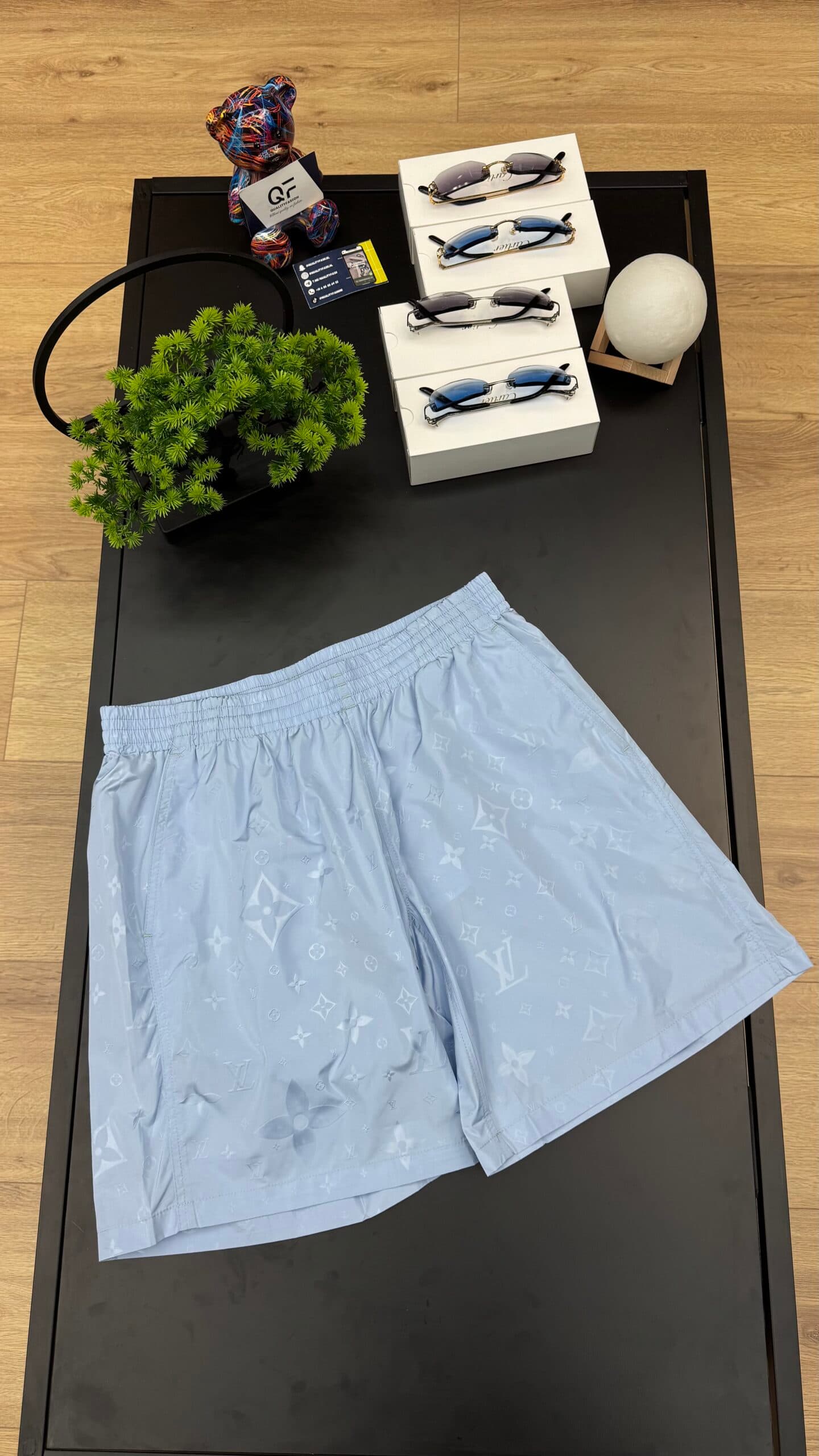 Louis Vuitton 3D Monogram Swim Shorts Ciel Blue