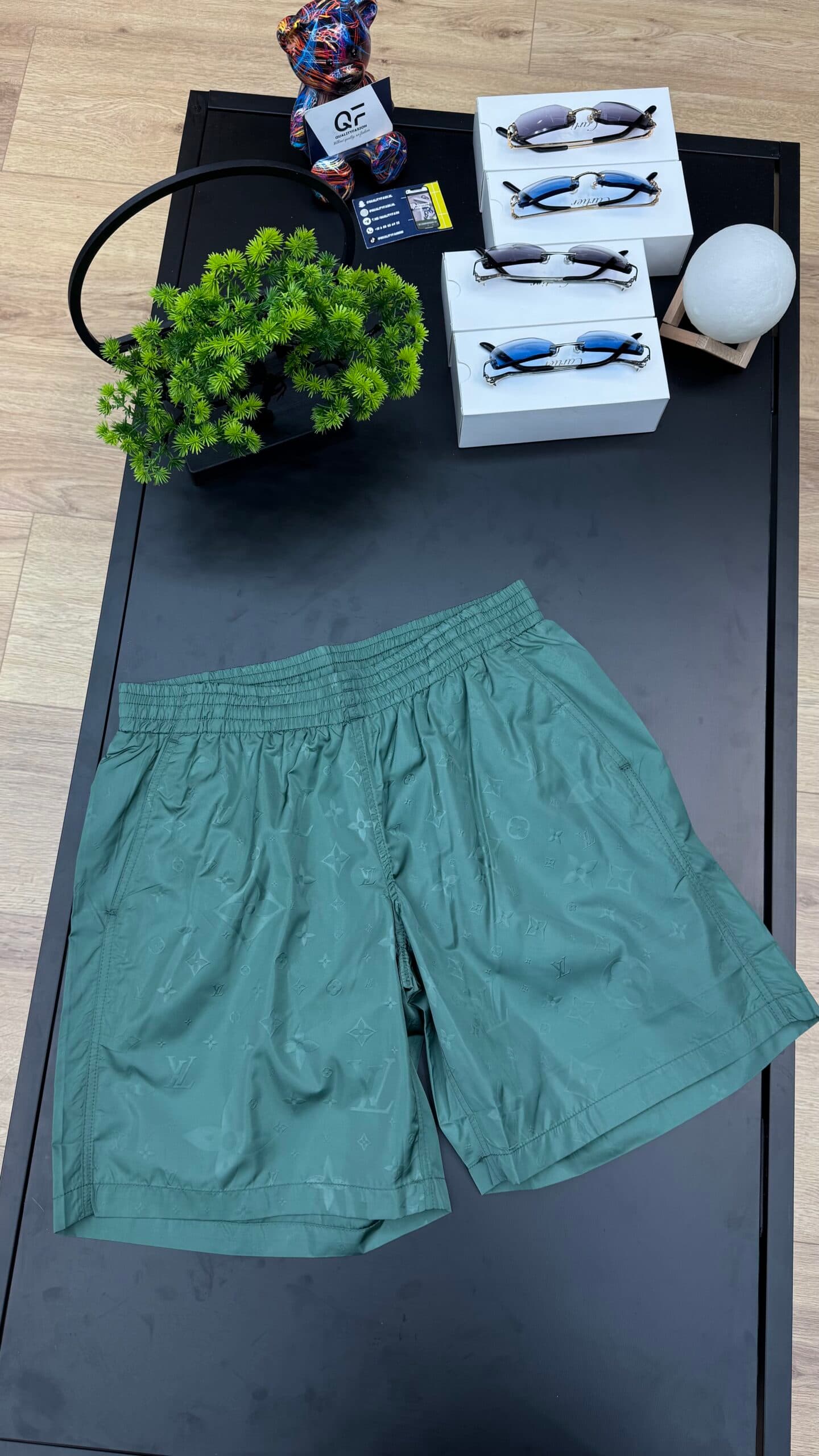 Louis Vuitton 3D Monogram Swim Shorts Green