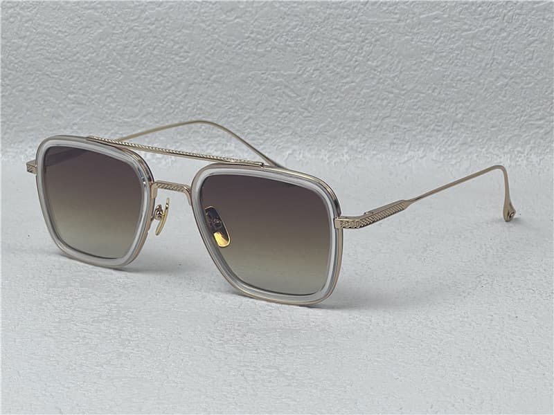 Dita Flight 006 Glasses Clear Gold
