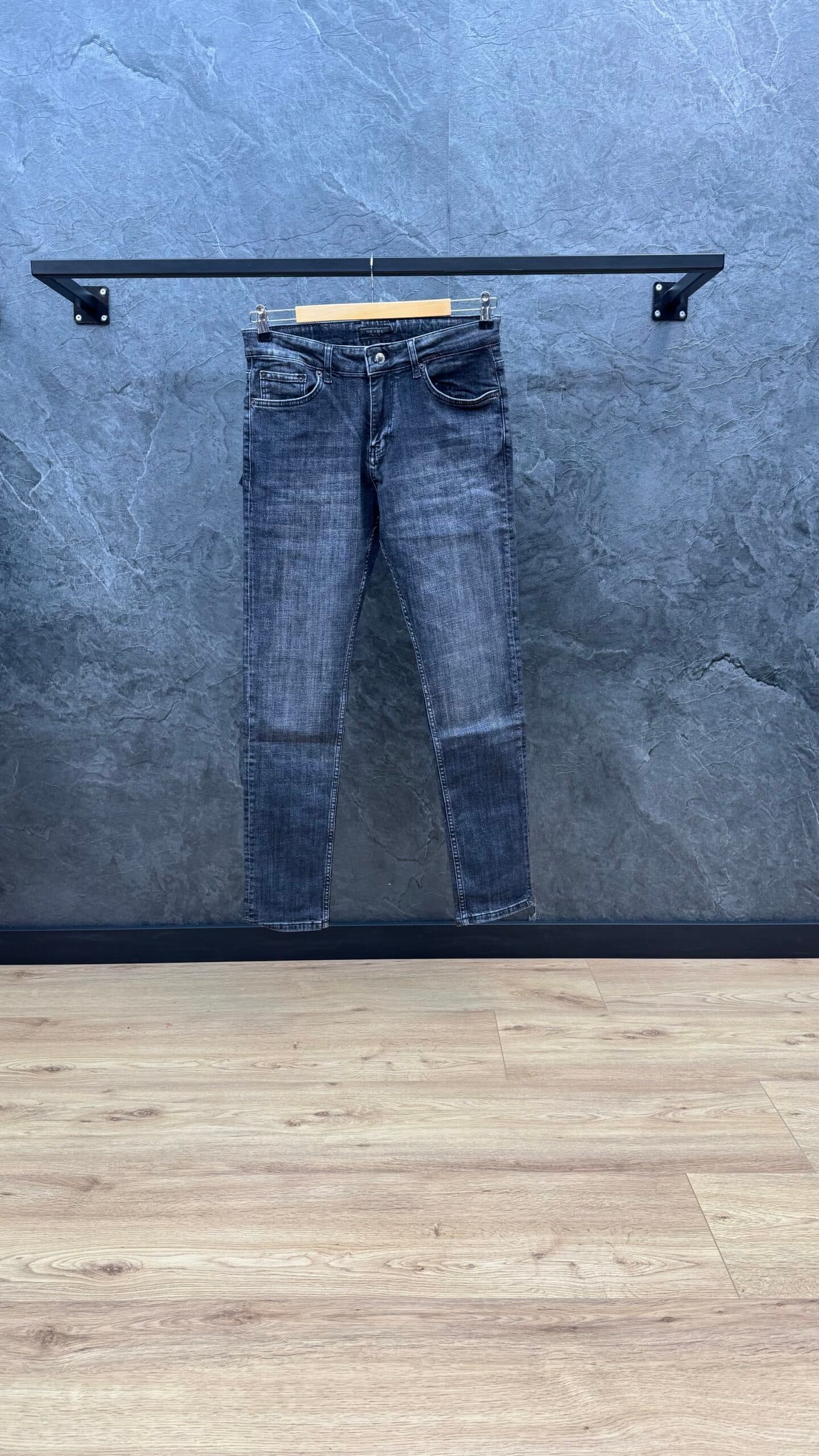 prada slim fit jeans silver black logo